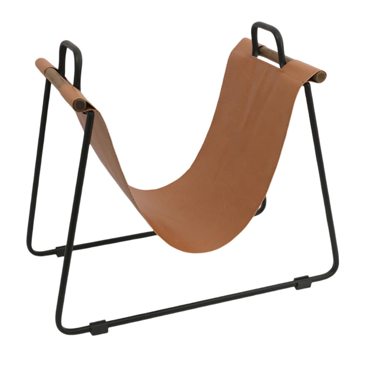 Black And Tan Leather Log Holder
