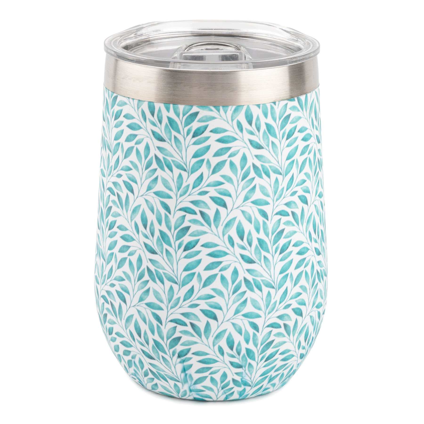 Leaves Print Wine Tumbler, 14oz