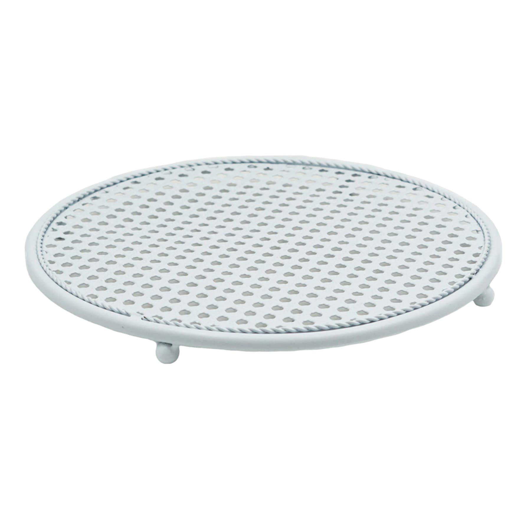White Metal Plant Riser, 12"