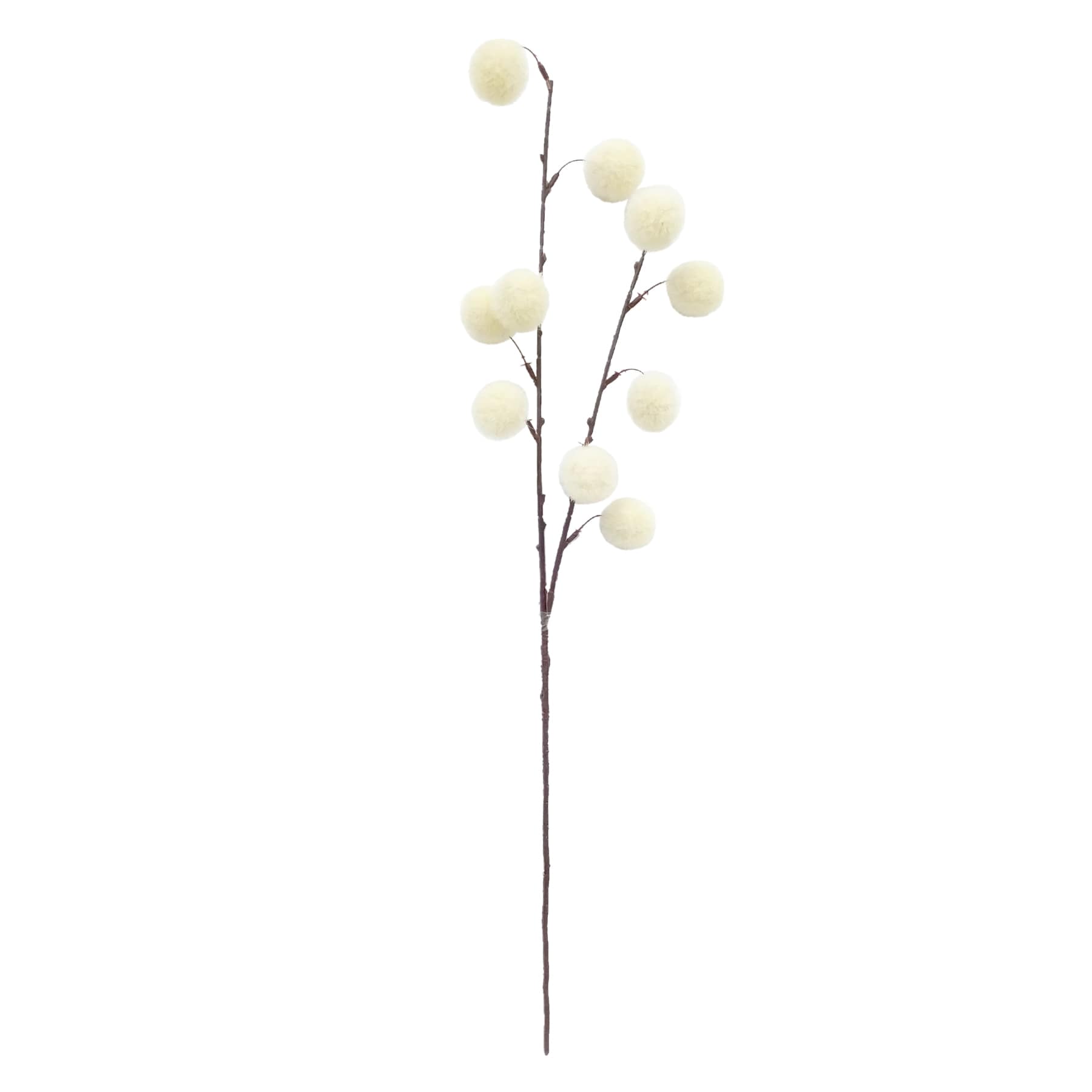 Ivory Pom-Pom Stem, 30"