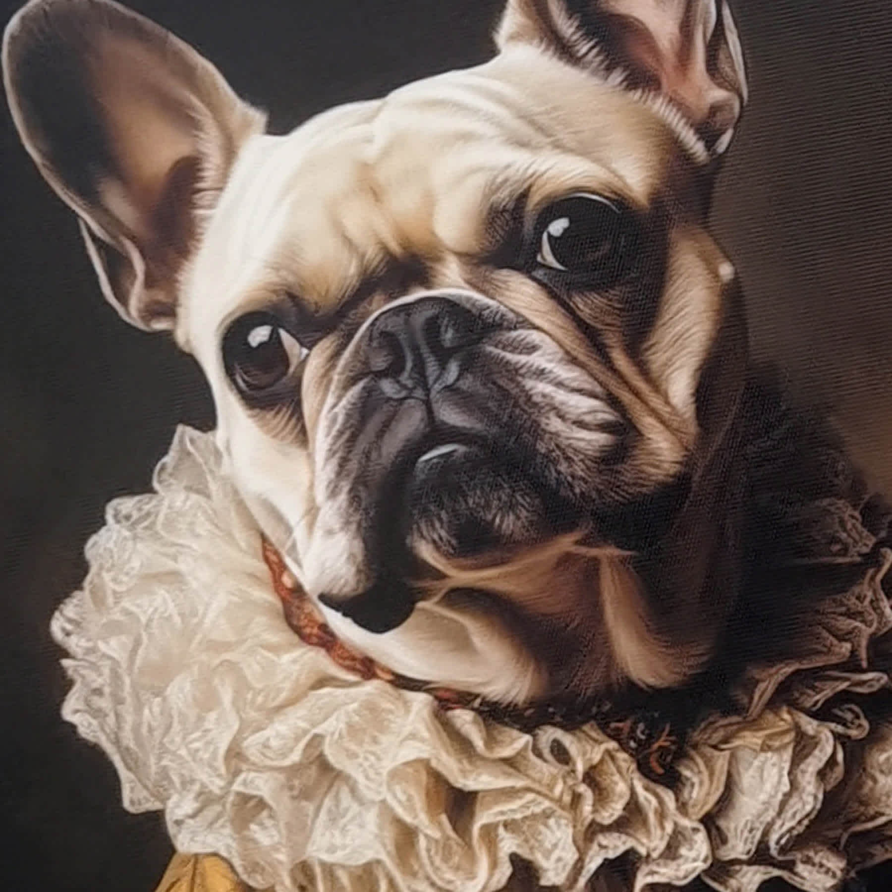 12X12 Victorian Boston Terrier Canvas Wall Art