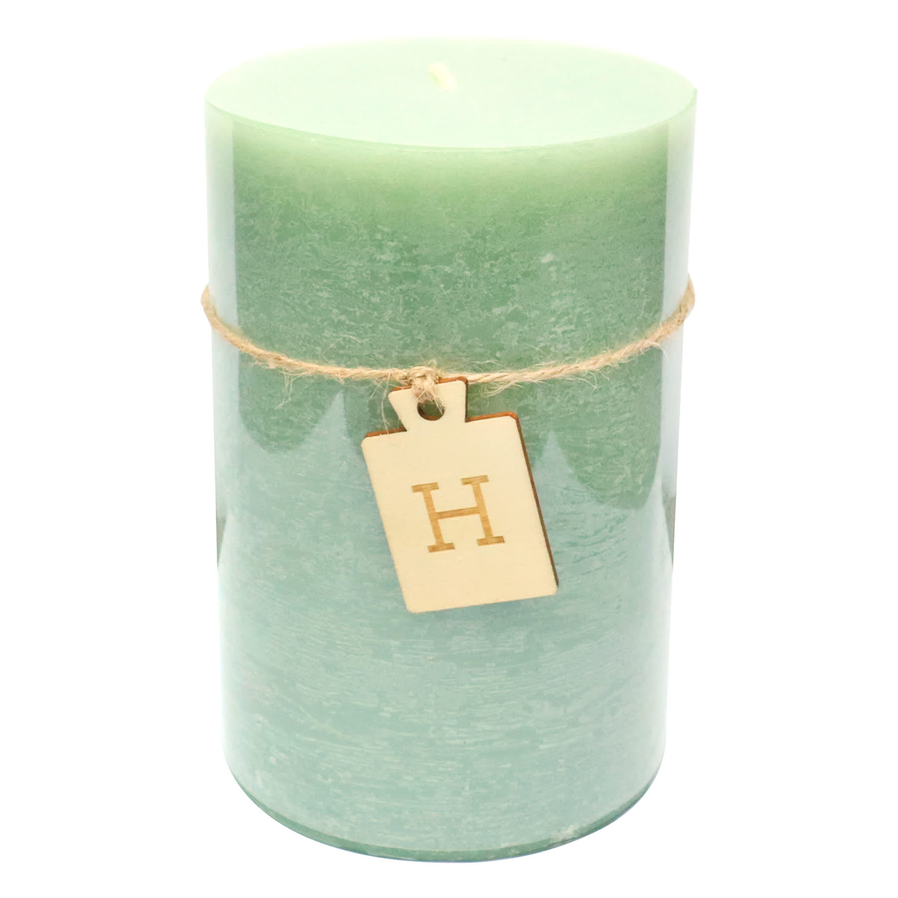 Honeybloom Green Unscented Rustic Pillar Candle, 4x6
