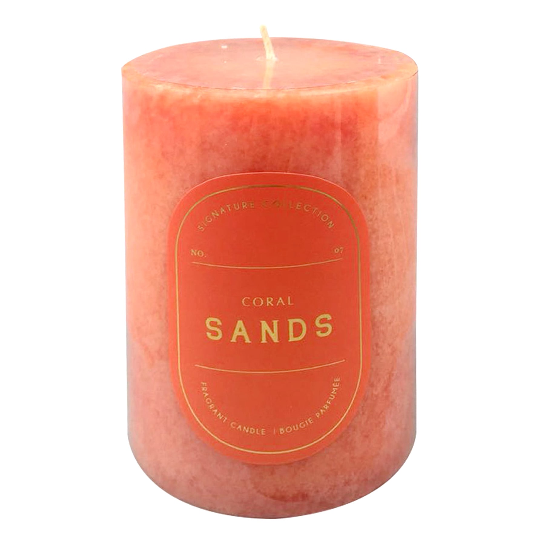 Coral Sands Scented Pillar Candle, 3x4