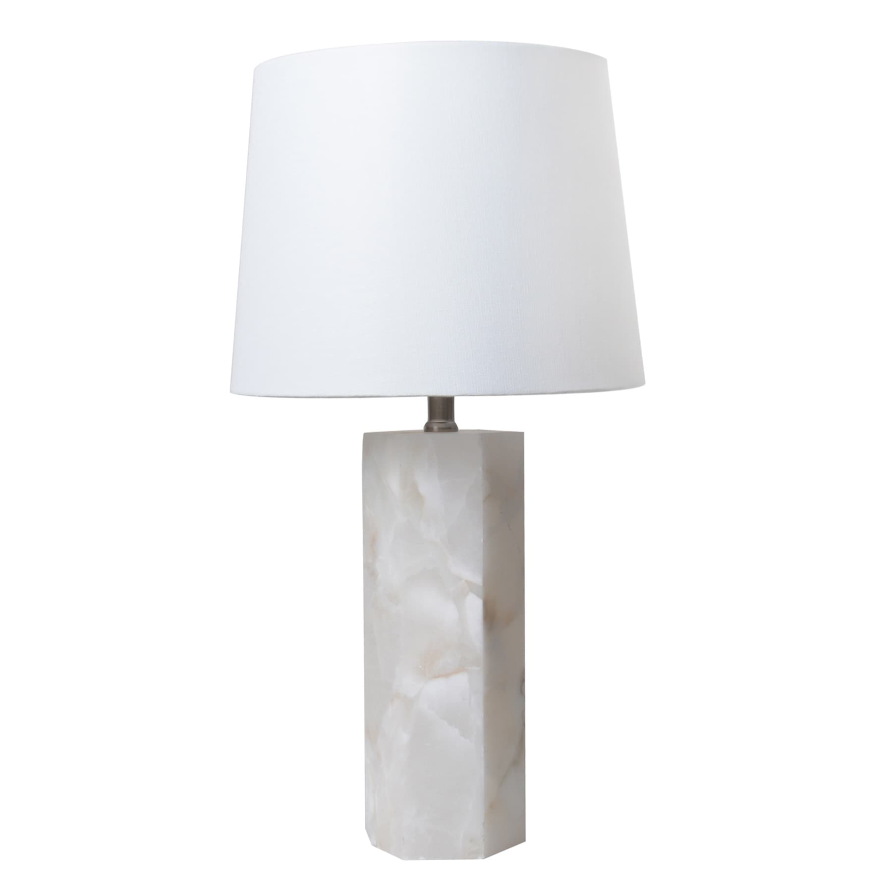 Alabaster Medium Table Lamp with Light Up Base, 24"