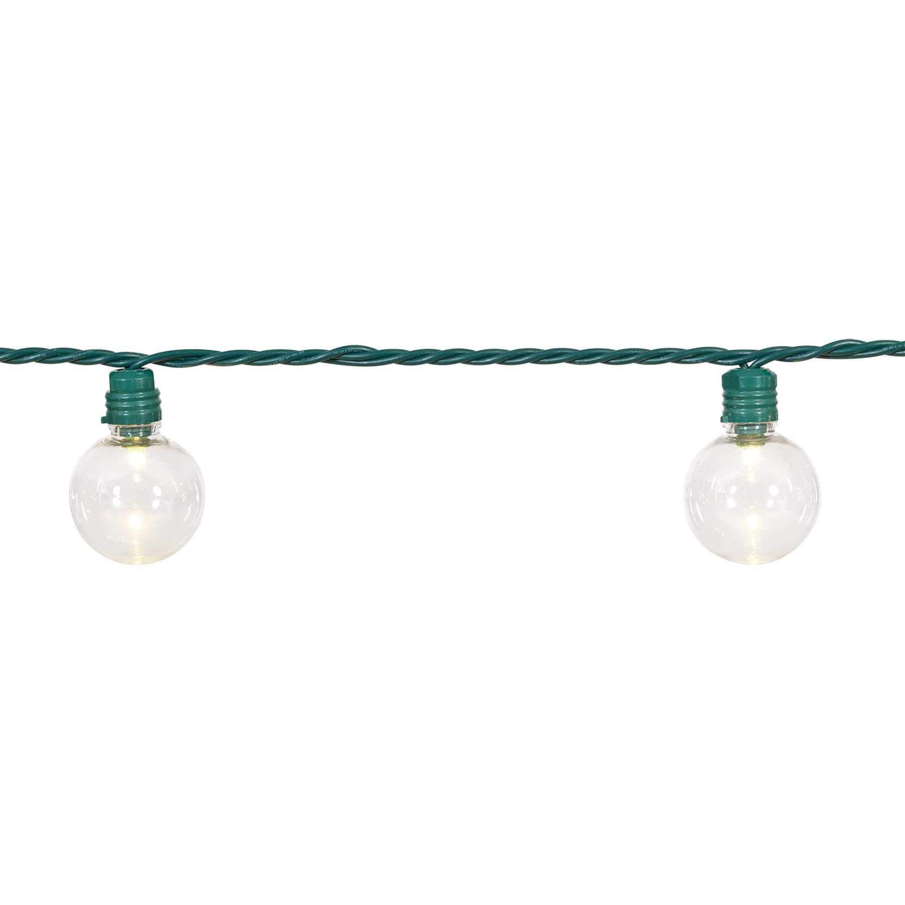 30-Count LED G40 Globe String Lights with Green Wire