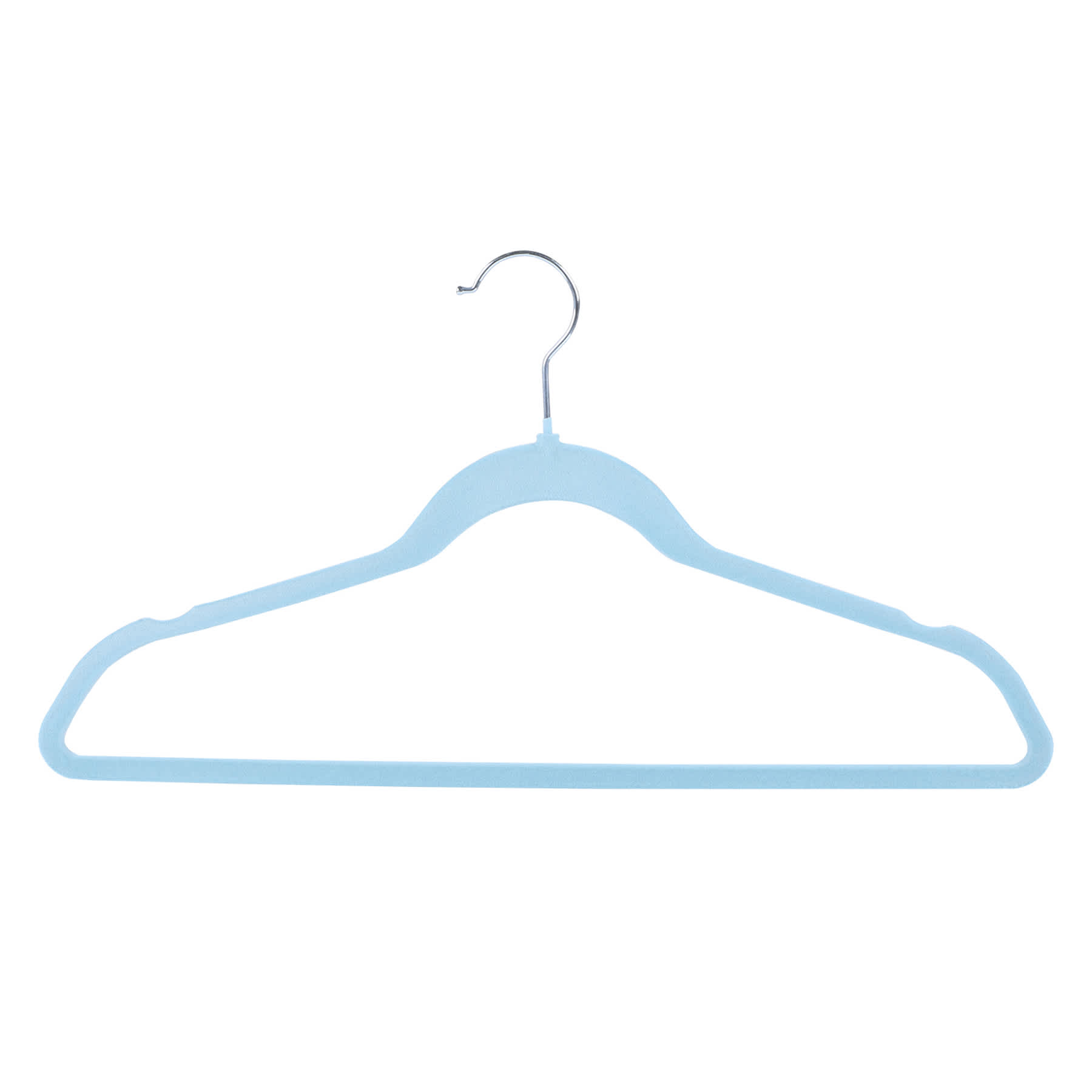 25-Pack Velvet Hangers, Cool Blue