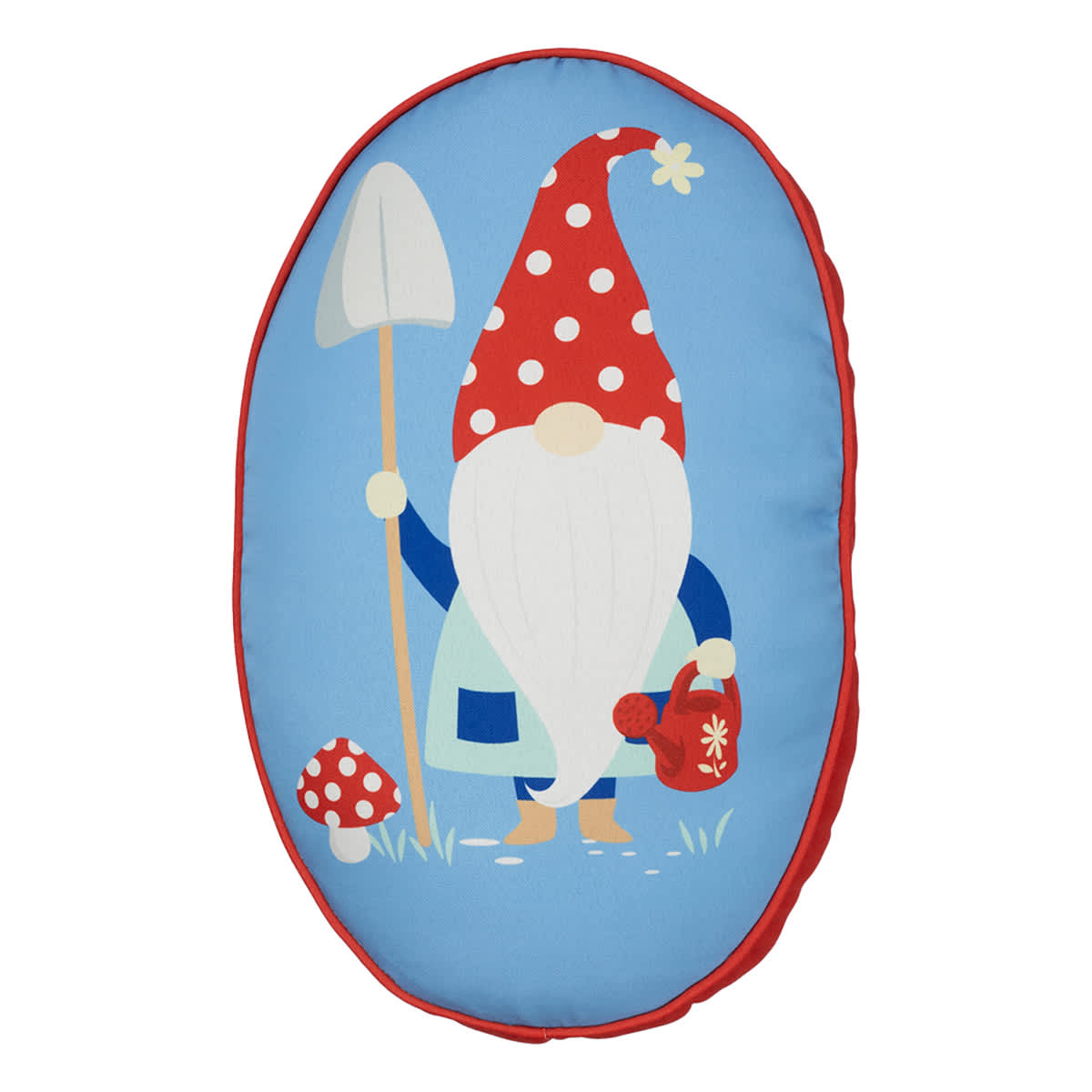 Sunny Club Oval Gnome Outdoor Throw Pillow, 18"