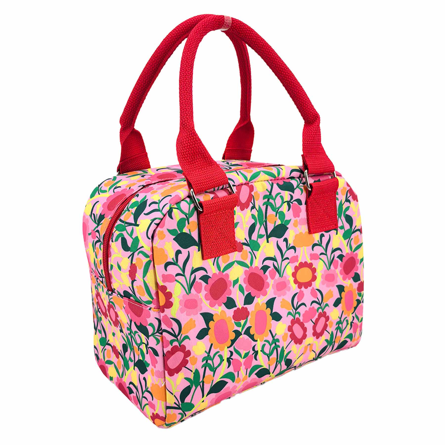 Pink Multi Painted Insulated Lunch Tote