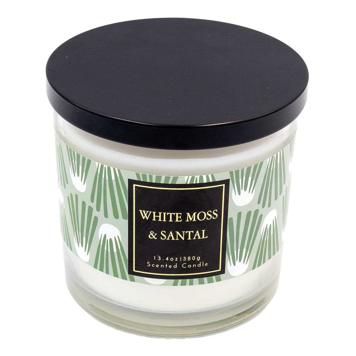 White Moss & Santal Scented Jar Candle, 13.4oz