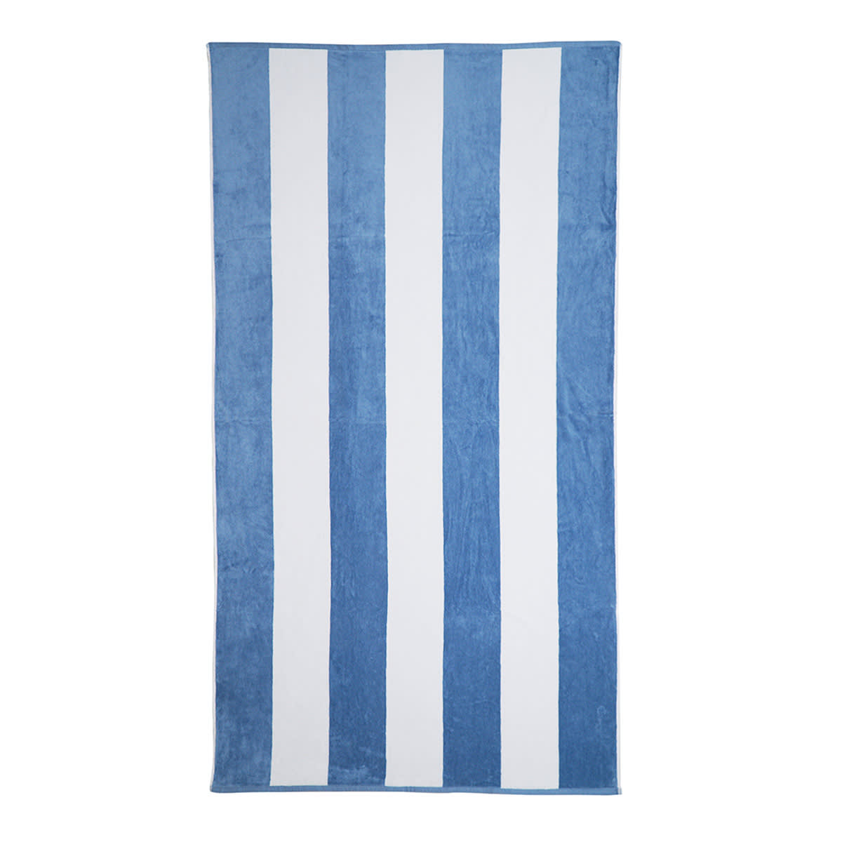 Cabana Blue & White Reversible Striped Beach Towel, 40x72