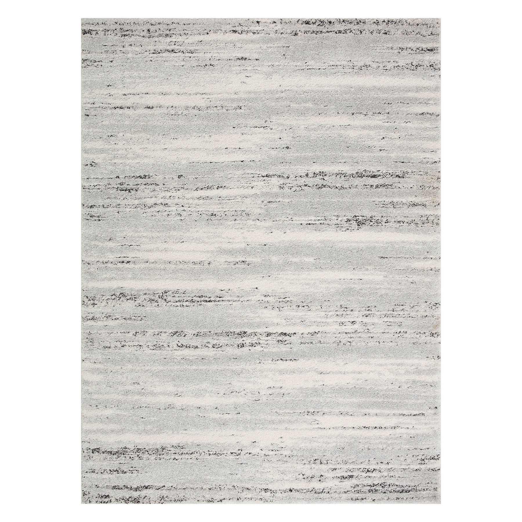 (B808) Boulder Ivory & Grey Area Rug, 8x10