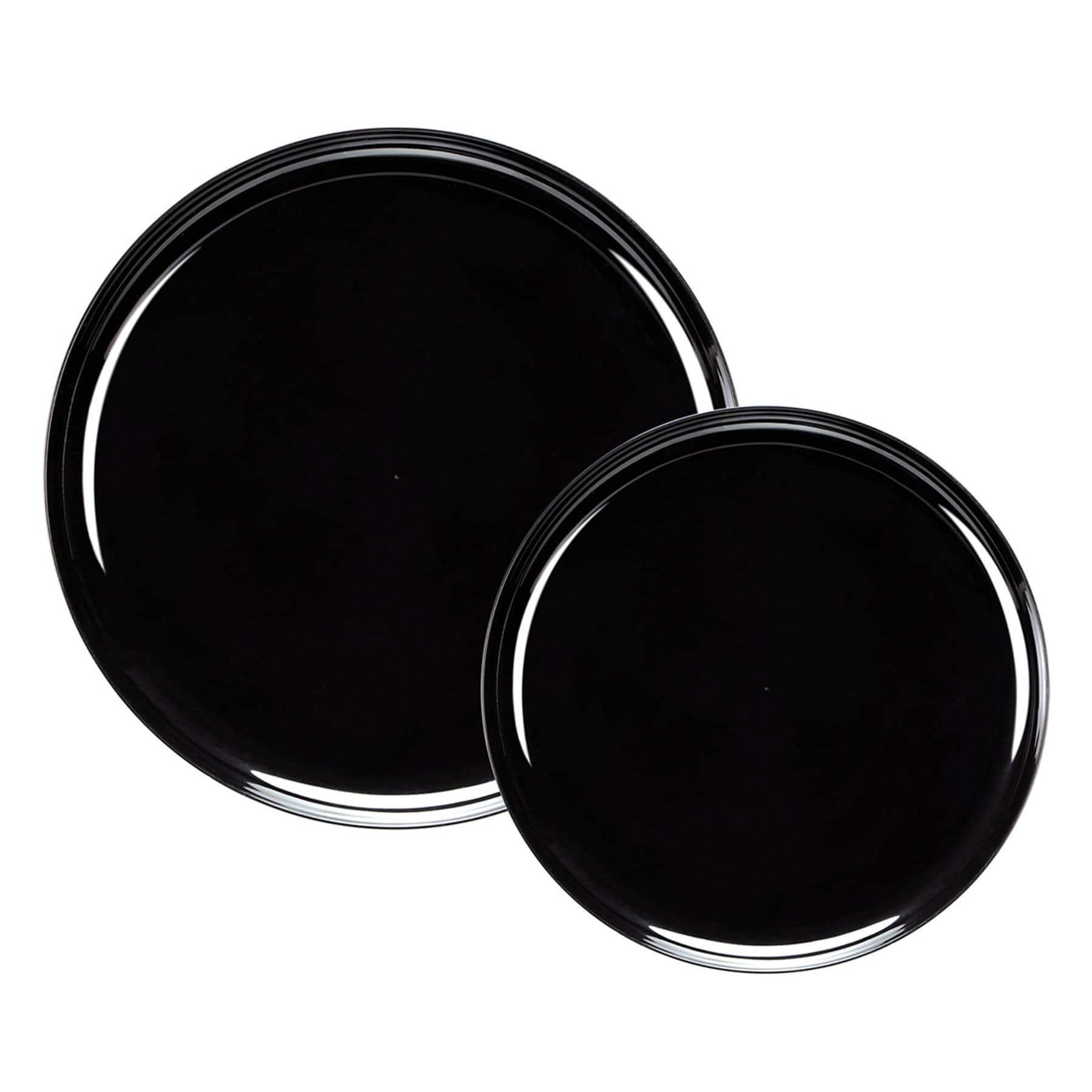20-Count Bespoke Black Combo Plates, 10.625"