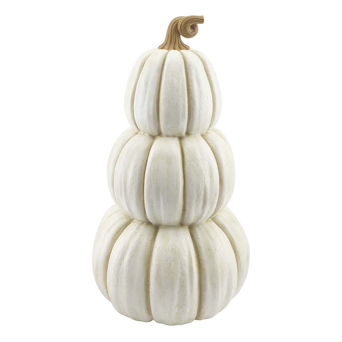 Homespun Harvest White Pumpkin Stack, 28"