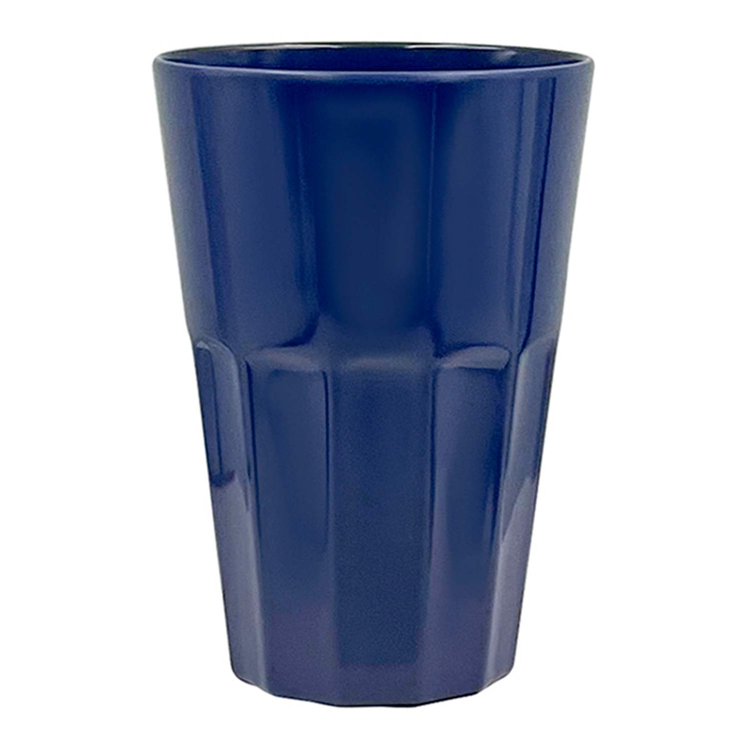 Set of 4 Solid Blue Melamine Tumblers, 13oz