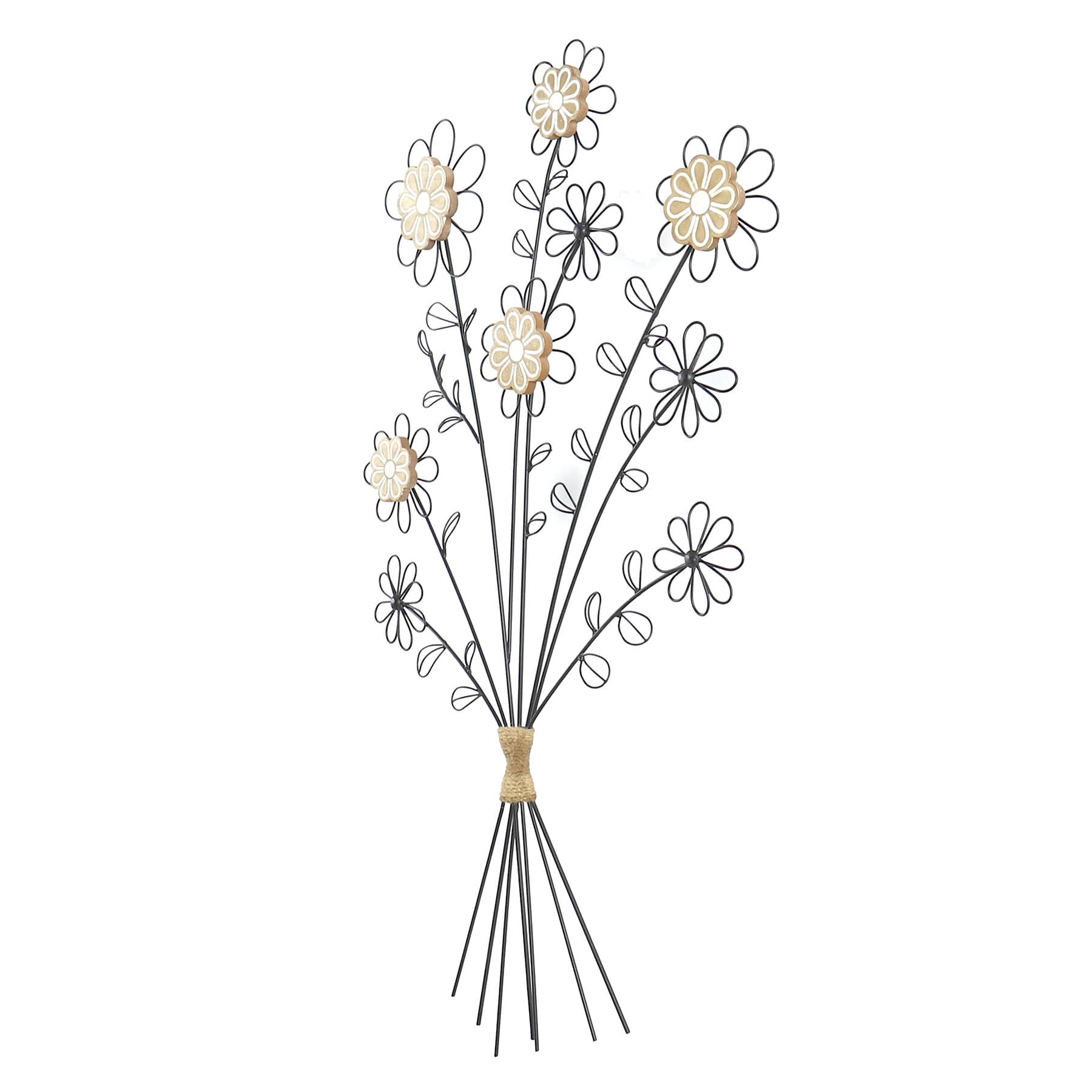 Metal Flower Wall Art, 19x33
