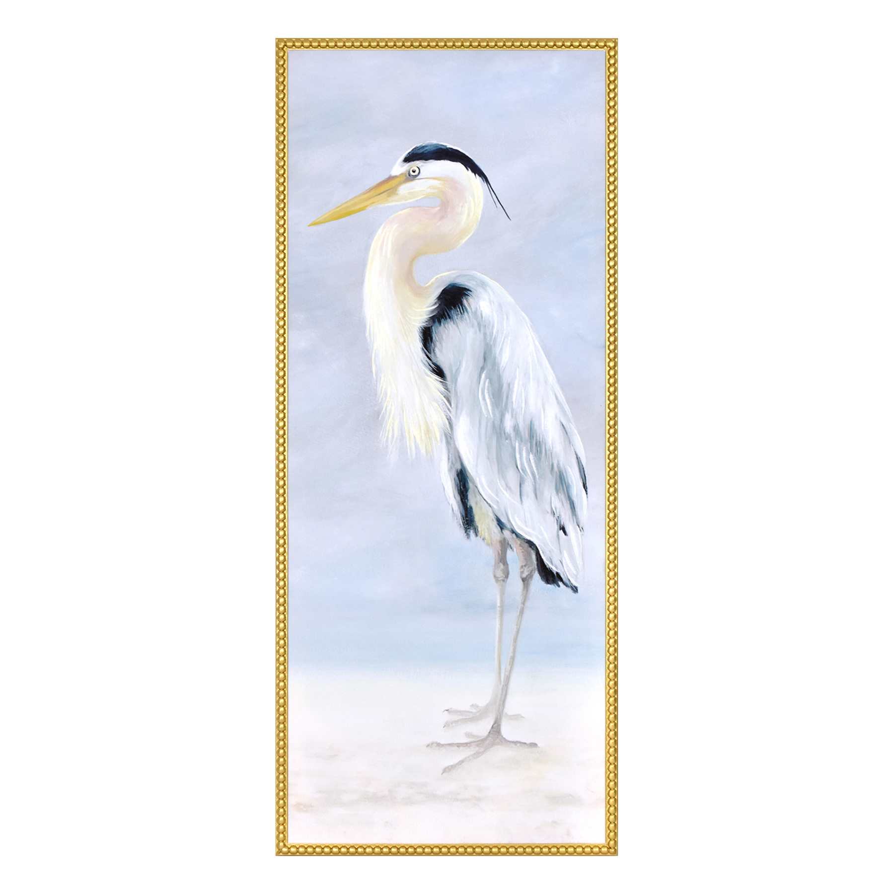Providence Framed Heron Canvas Wall Art, 13x31