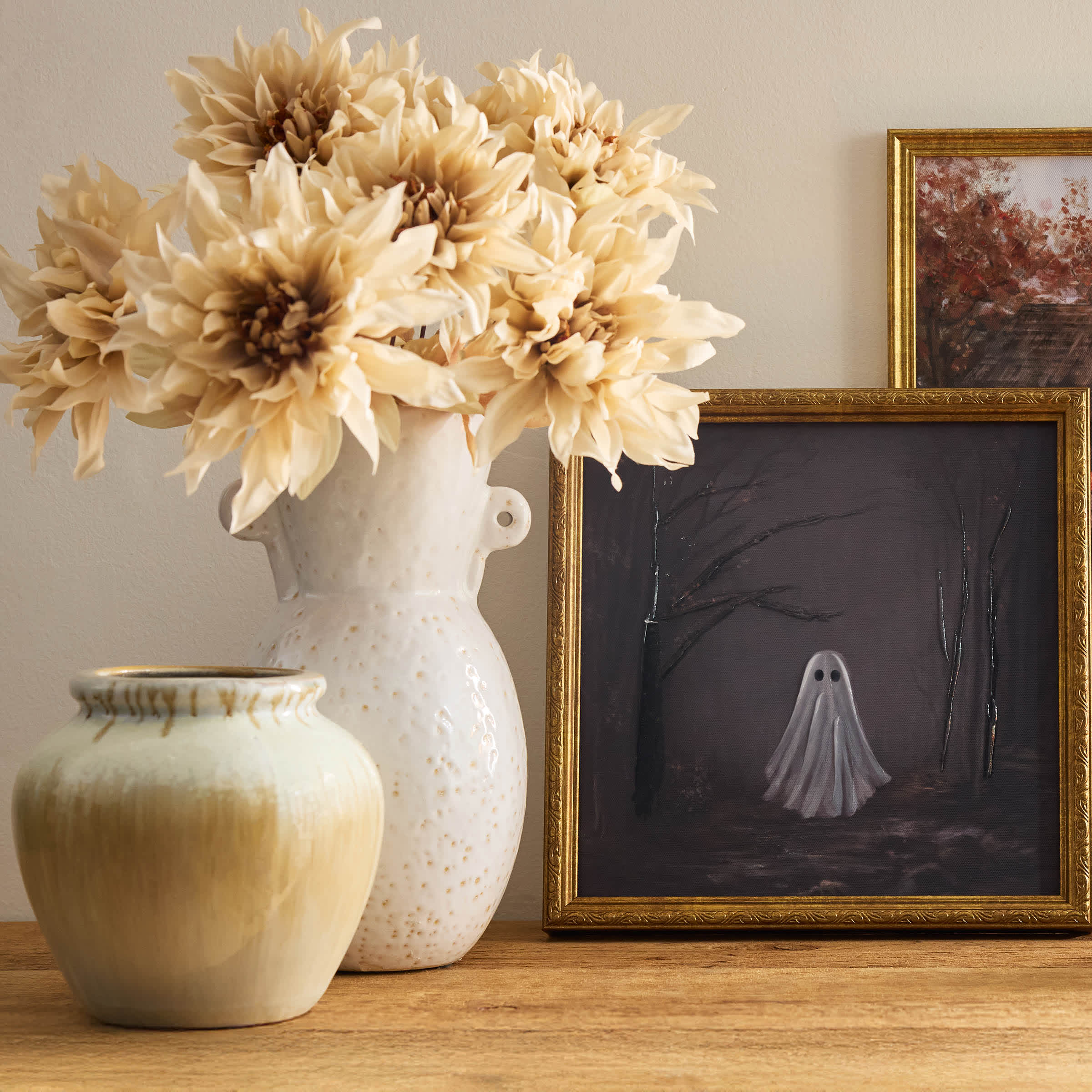Reactive Amber Latte Ceramic Vase, 7.1