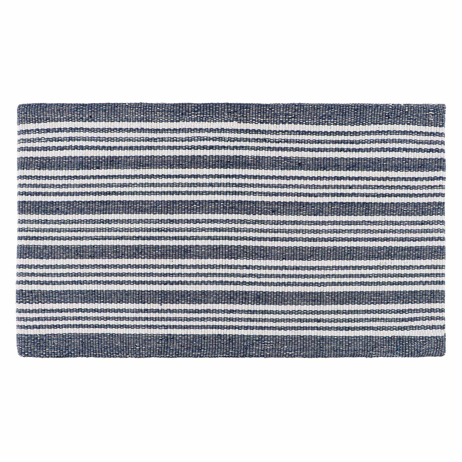 Navy & White Heritage Striped Kitchen Mat, 18x30