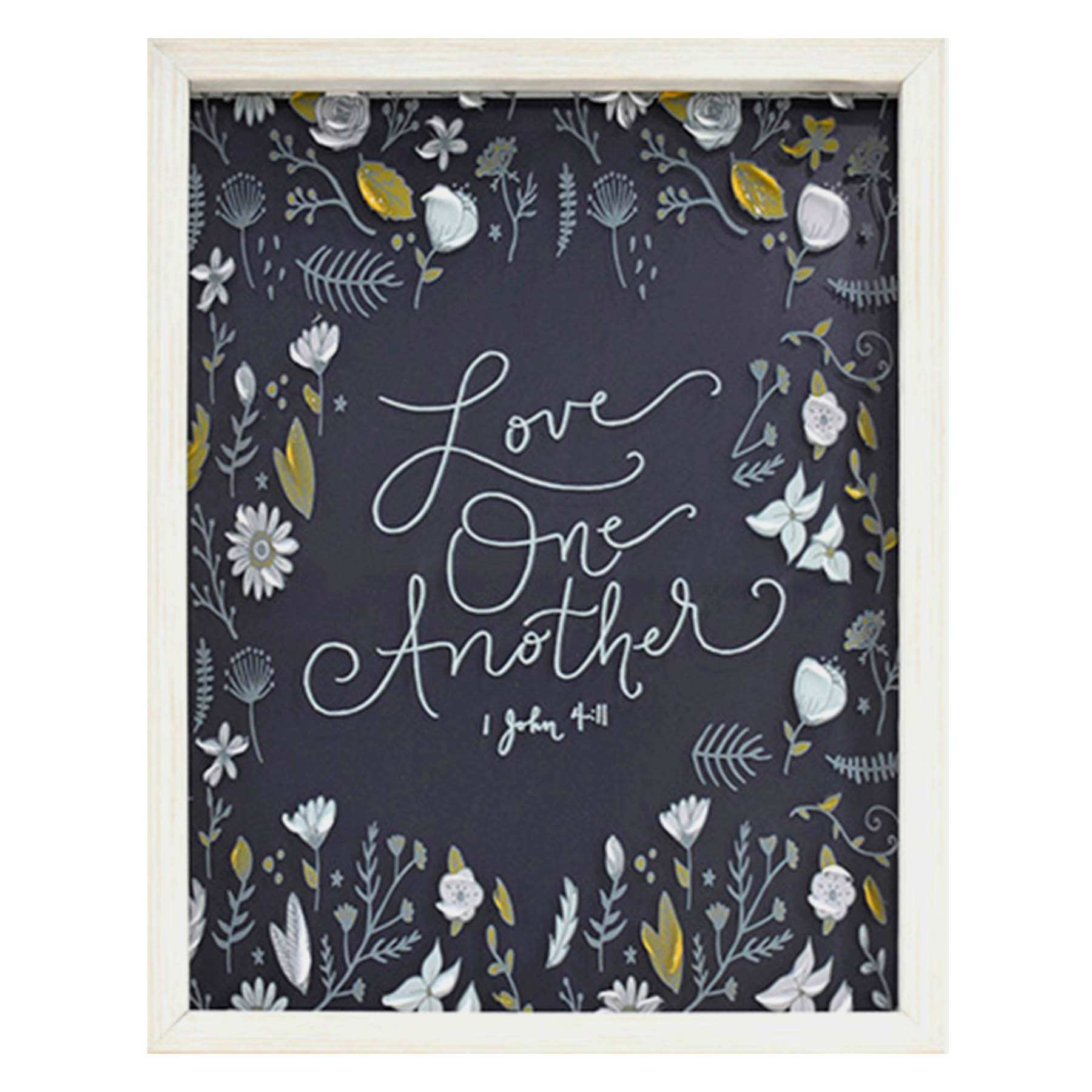 Glass Framed Love One Another Print Wall Art, 11x14