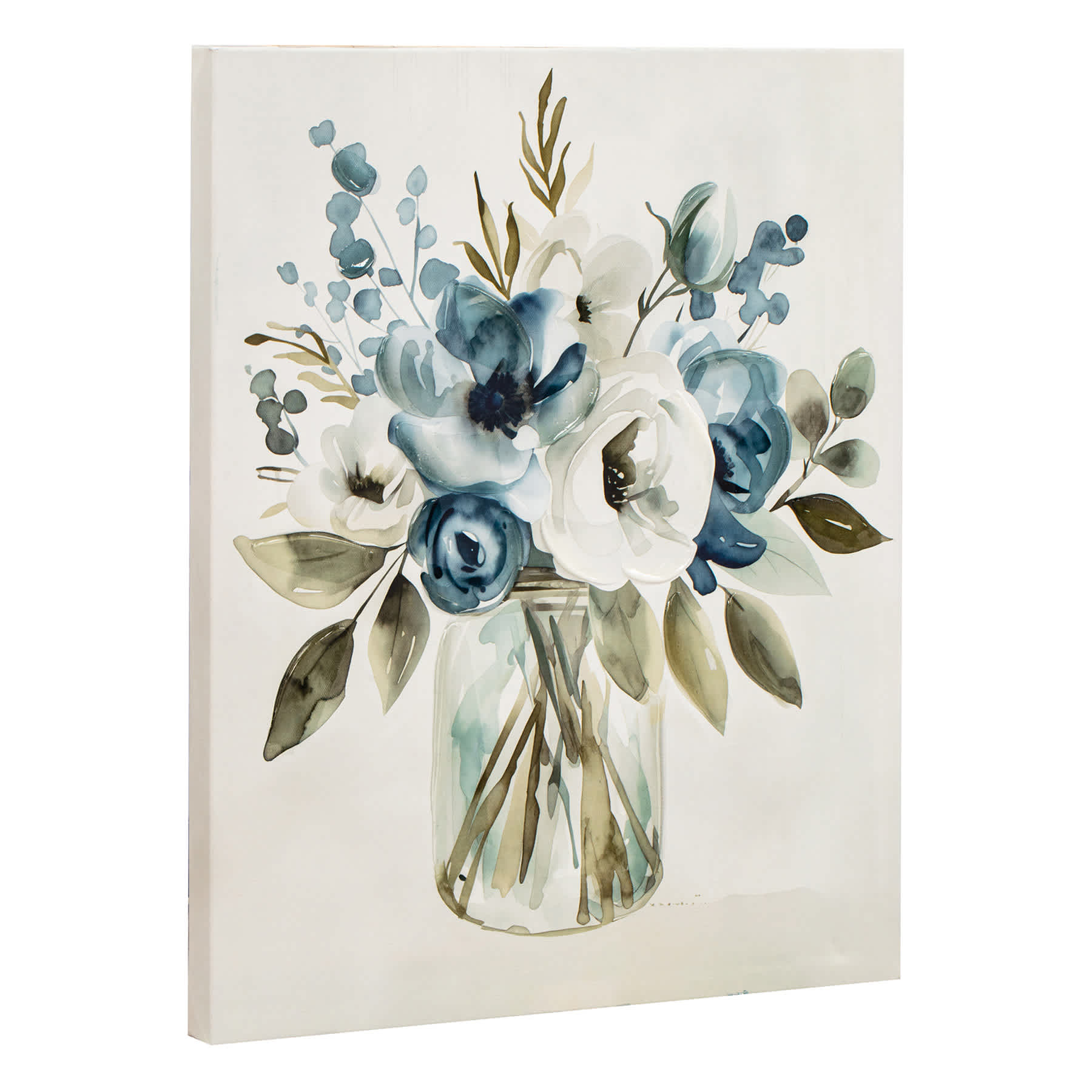 Blue Vase Canvas I Wall Art, 16x20