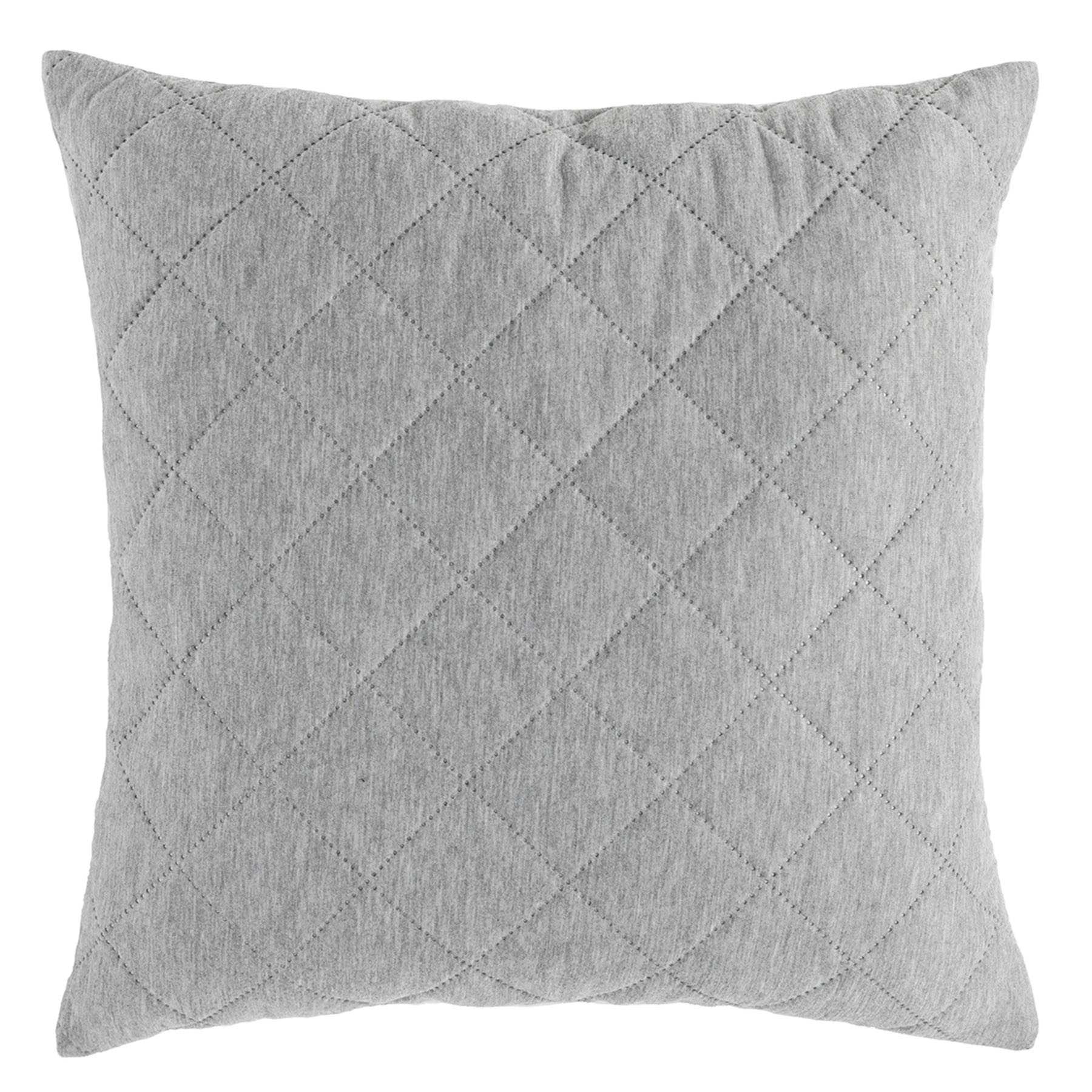 Grey Embossed Jersey Throw Pillow, 18"