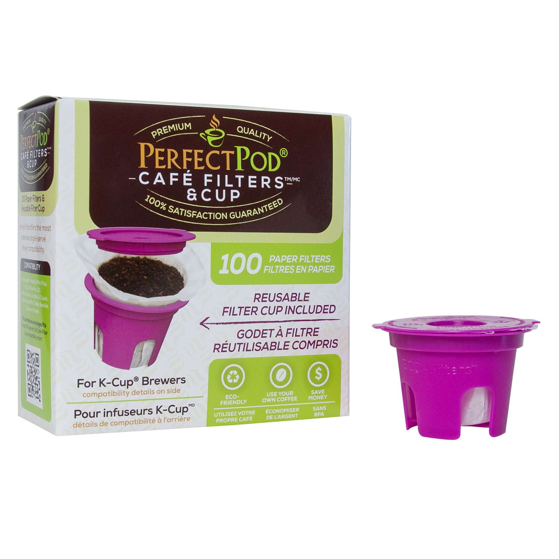 Perfect Pod 100-Count Cafe Filter & Cup