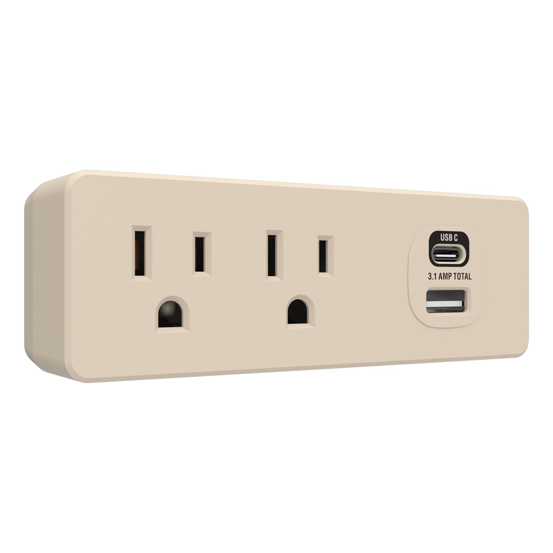 1200J 4-Outlet Usb Surge Protector White Smoke