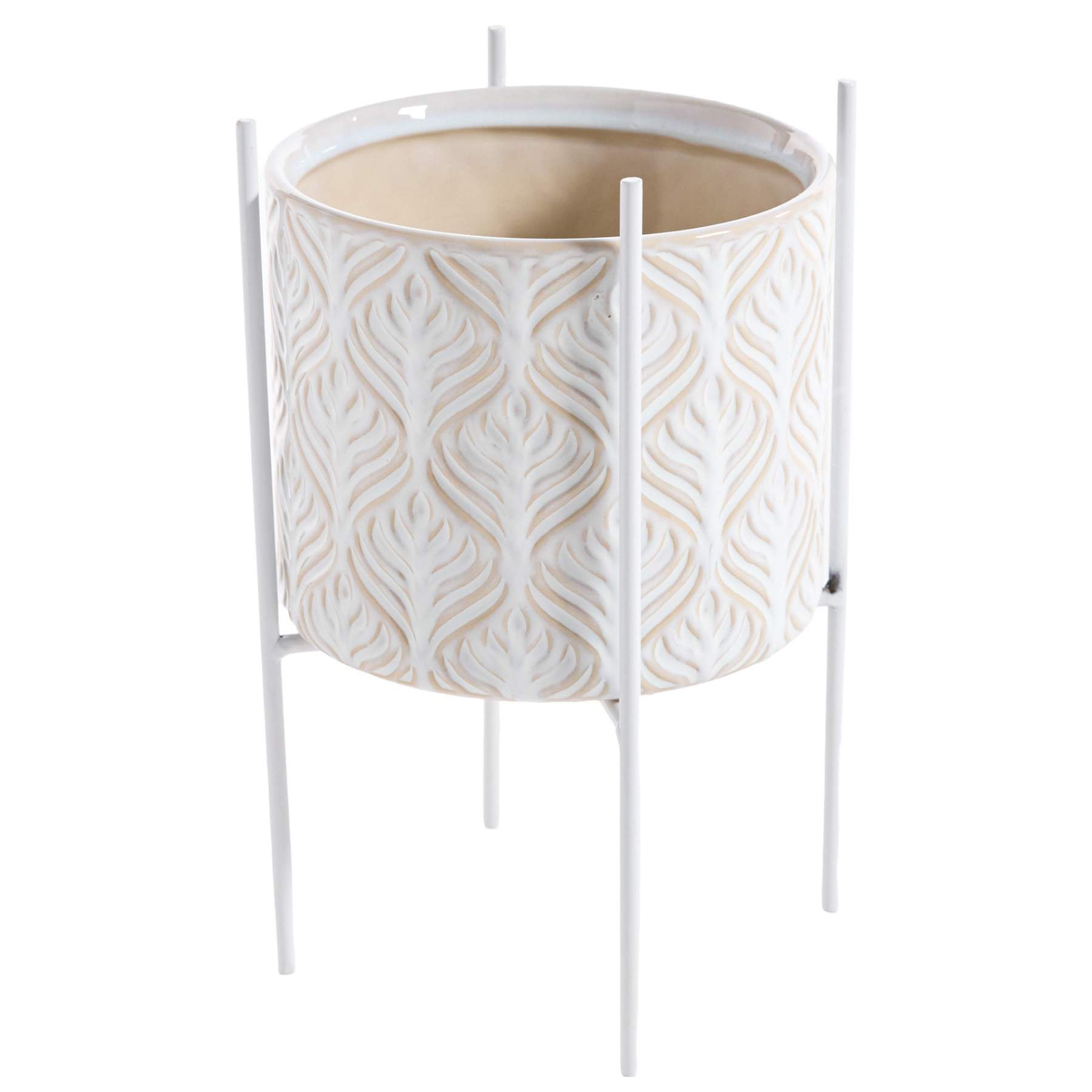 Found & Fable Grey Ceramic Planter, Small