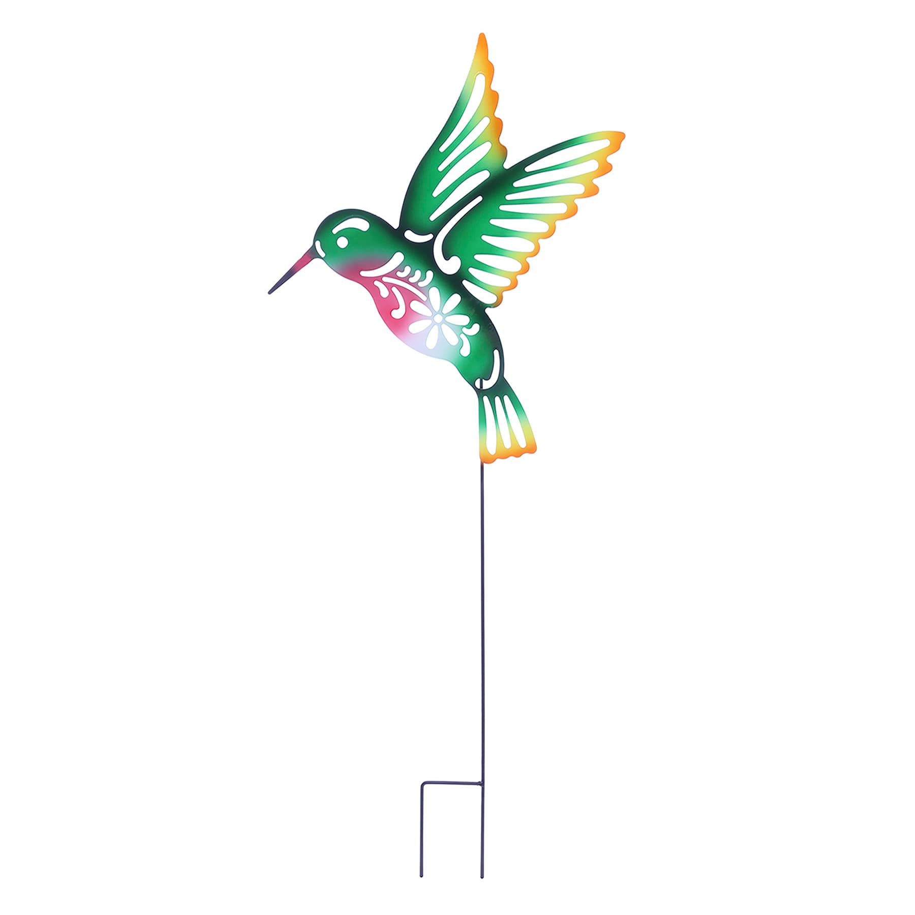 Hummingbird Metal Yard Stake, 32"