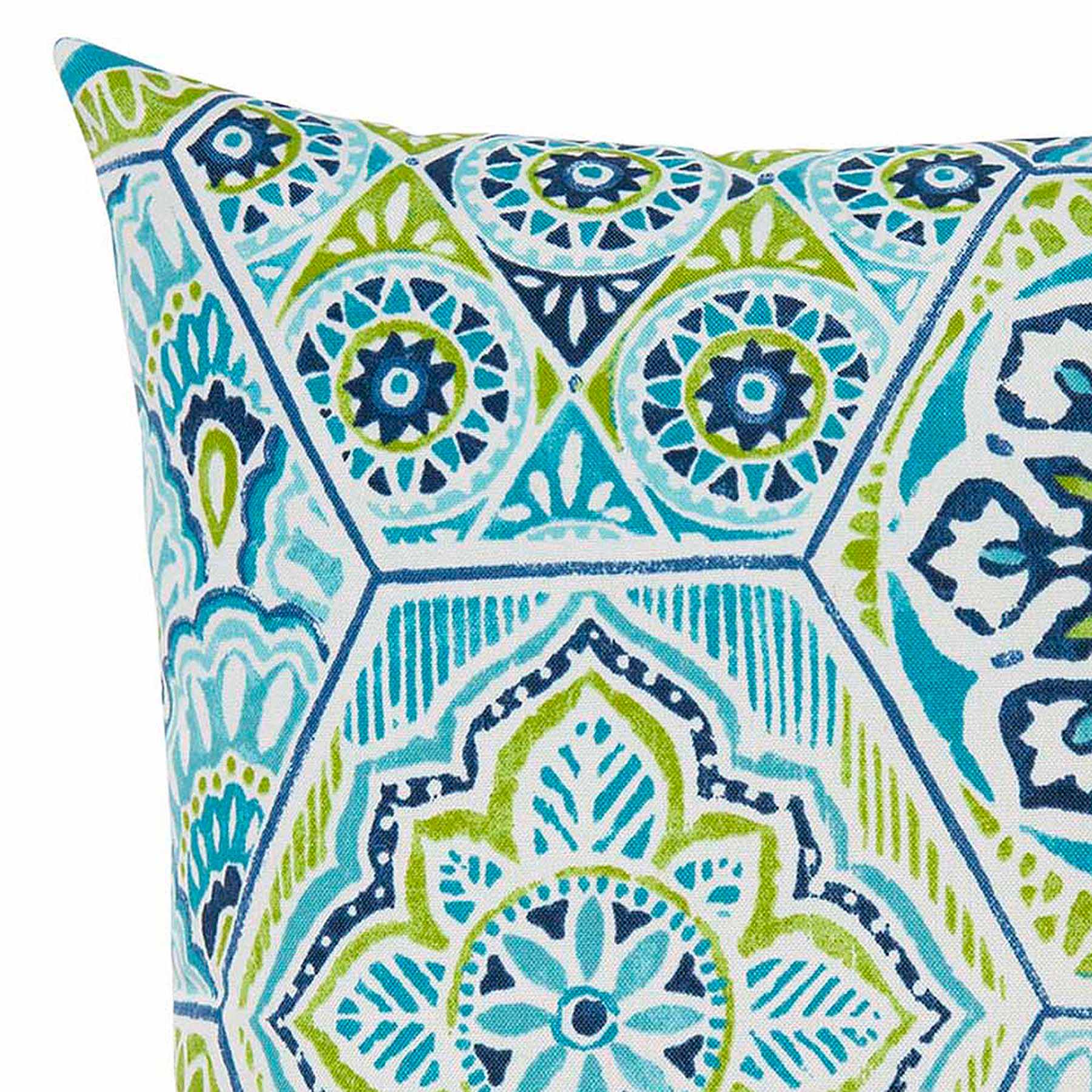 Calista Teal Oversized Square Outdoor Throw Pillow, 20"