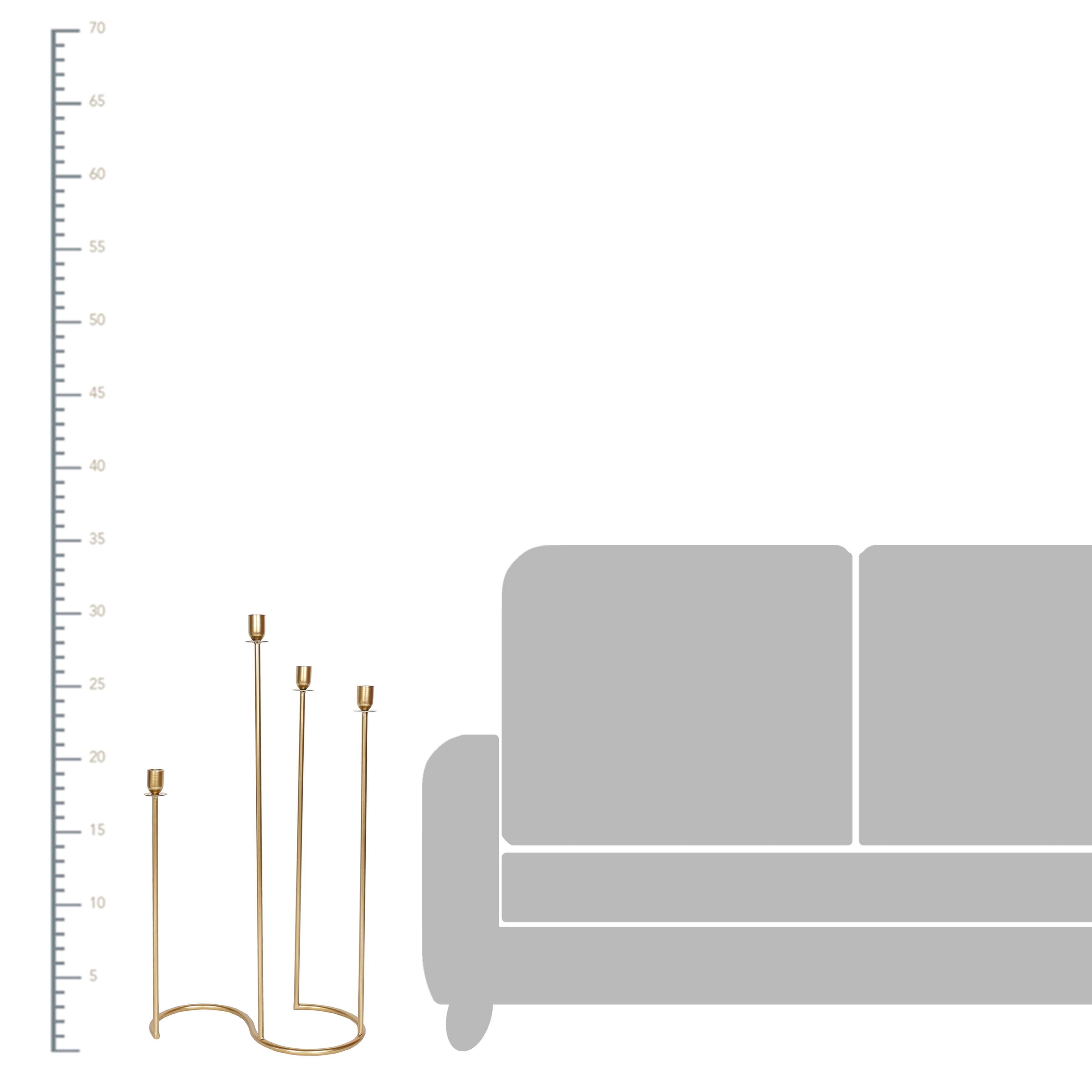 Gold Metal Candle Holder, 30"