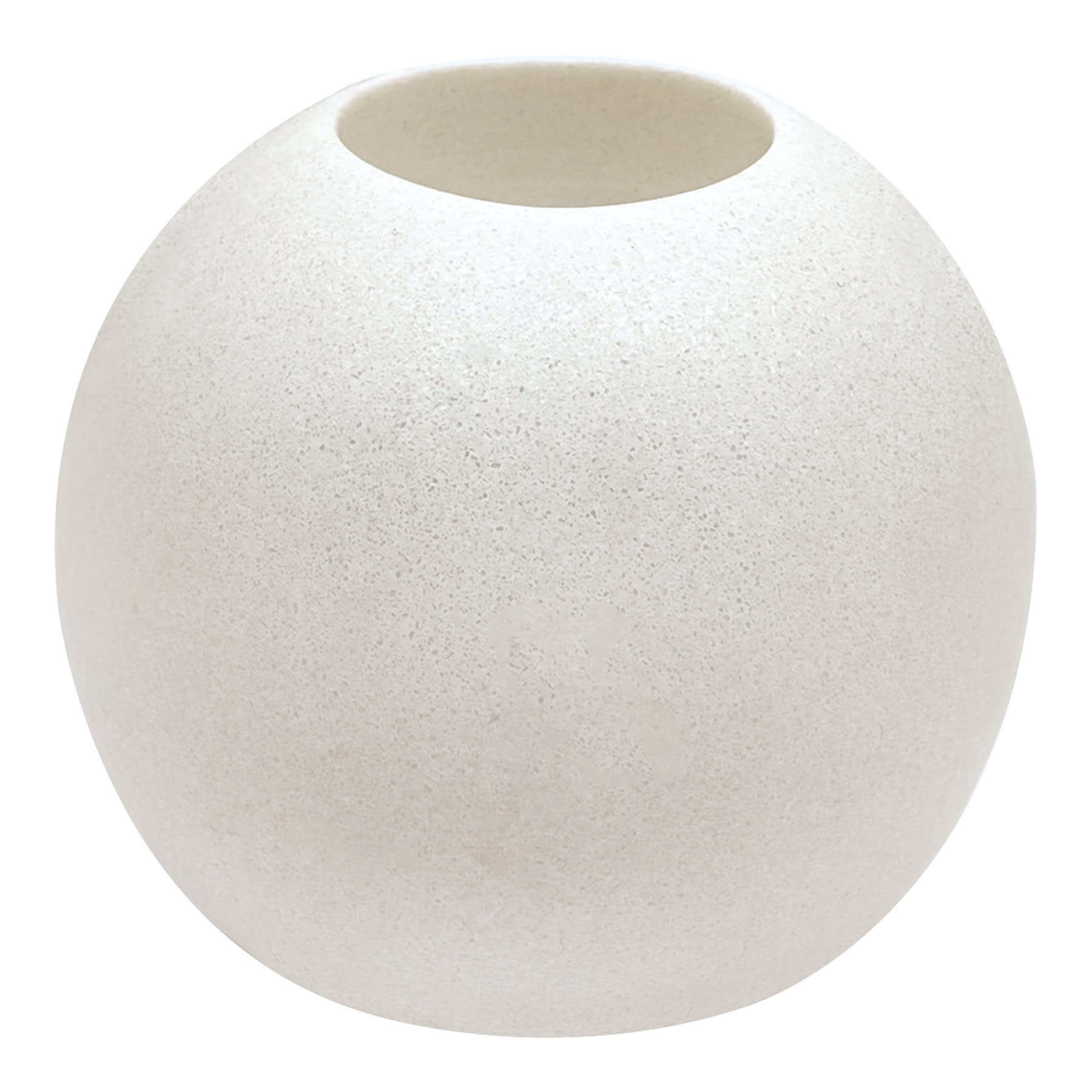 Crosby St. White Stone Sphere Tealight Candle Holder, 3.5"