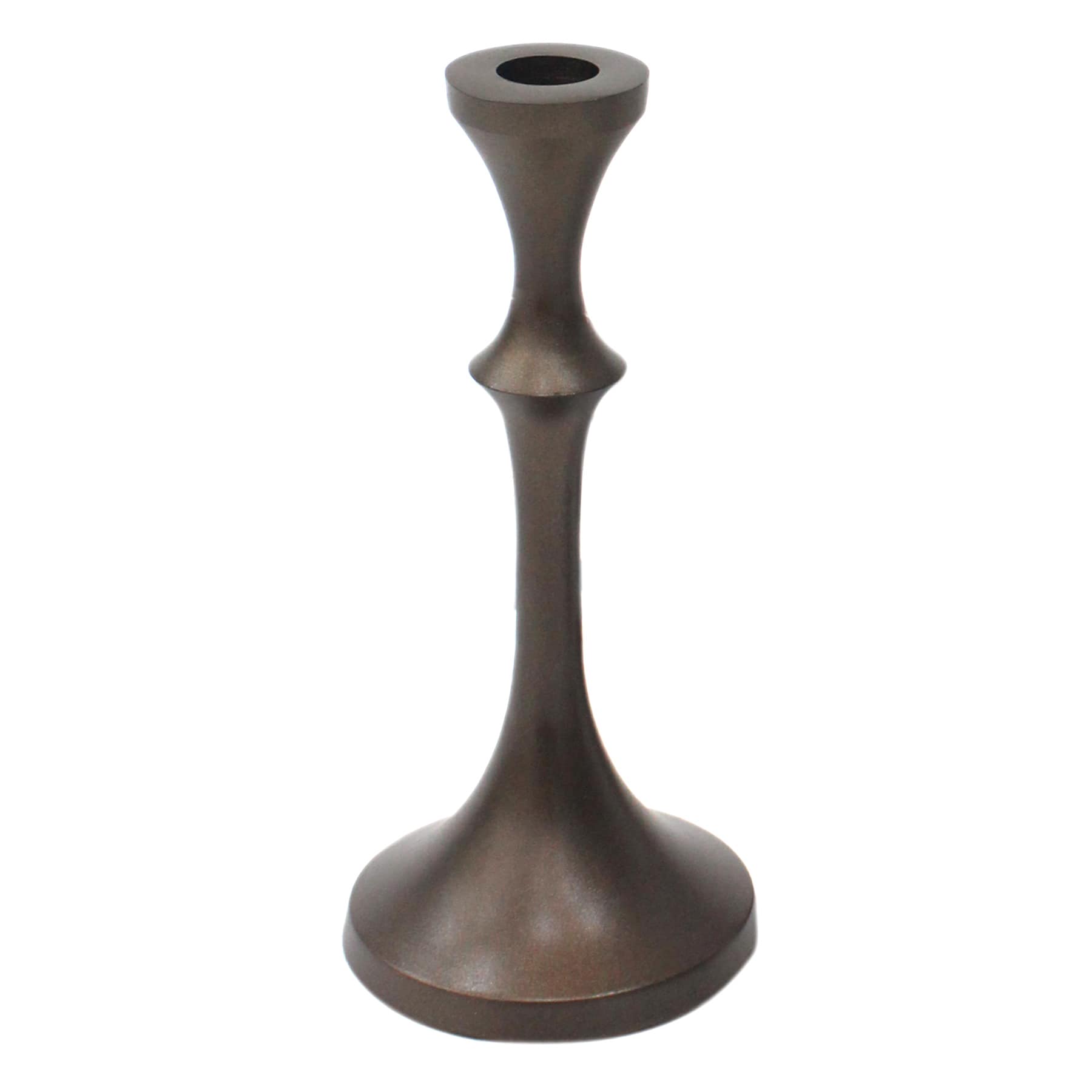 Antique Gold Taper Candle Holder, 8"
