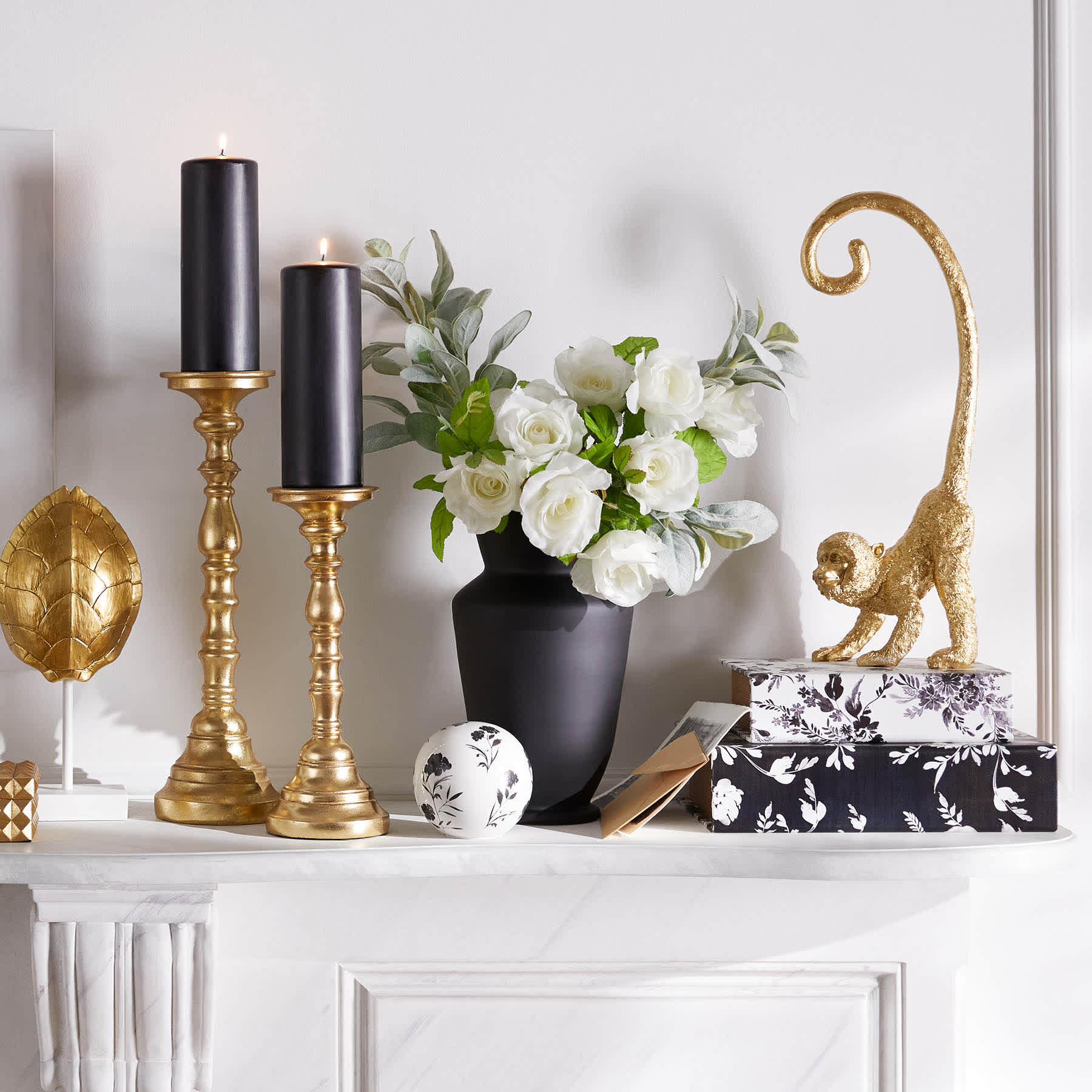 Black Unscented Overdip Pillar Candle, 3x8