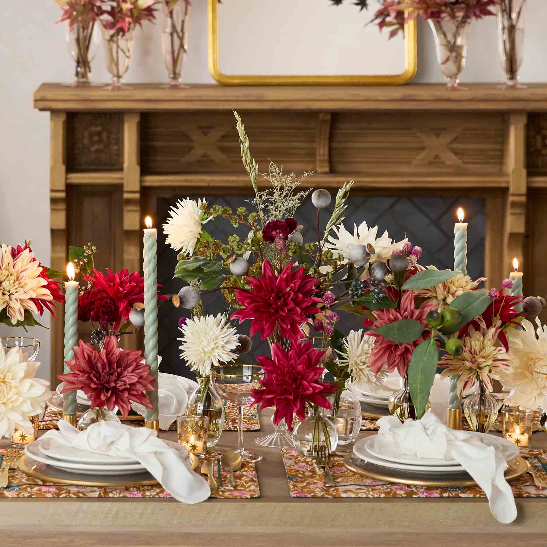 Willow Crossley White Star Floral Stem, 24"