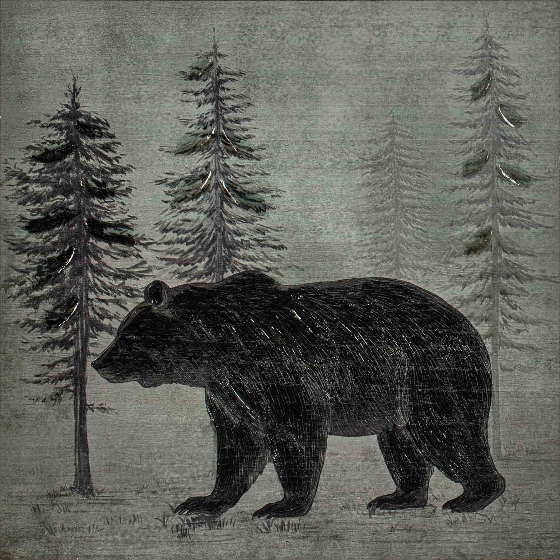Lake & Lodge Framed Bear Print Wall Art, 16"