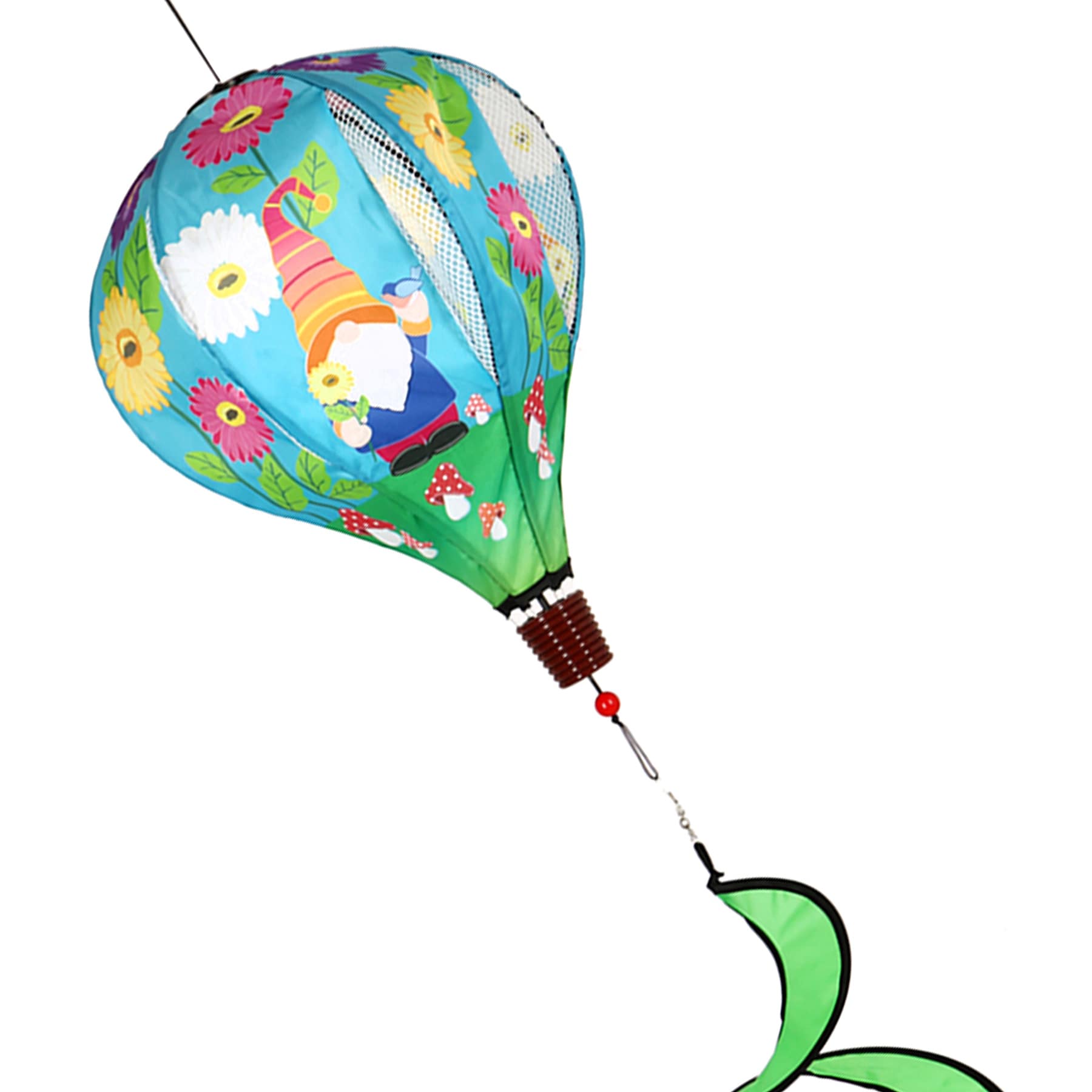 Gnome Balloon Hanging Wind Spinner, 55"