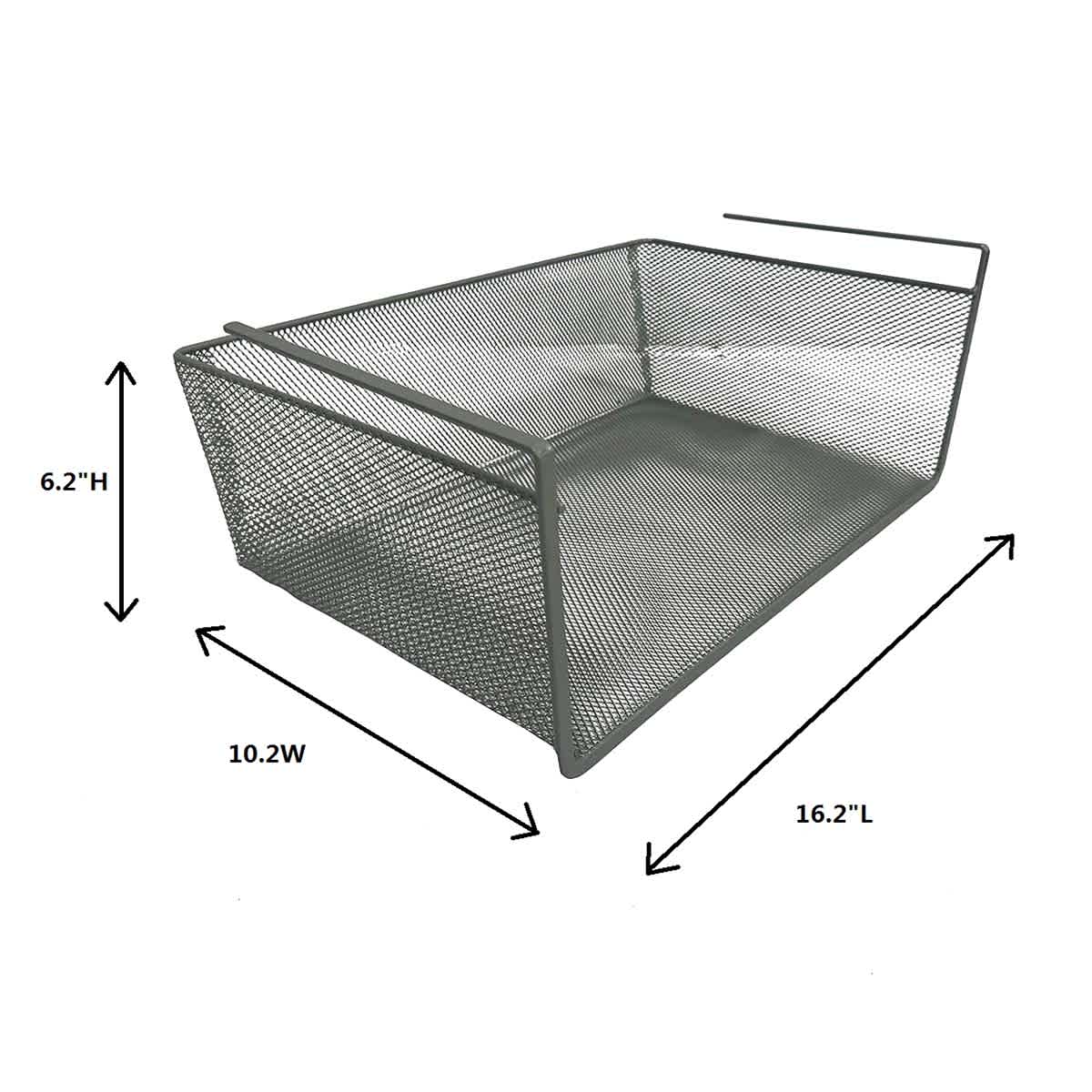 Under the Shelf Silver Metal Mesh Pantry Drawer, Large