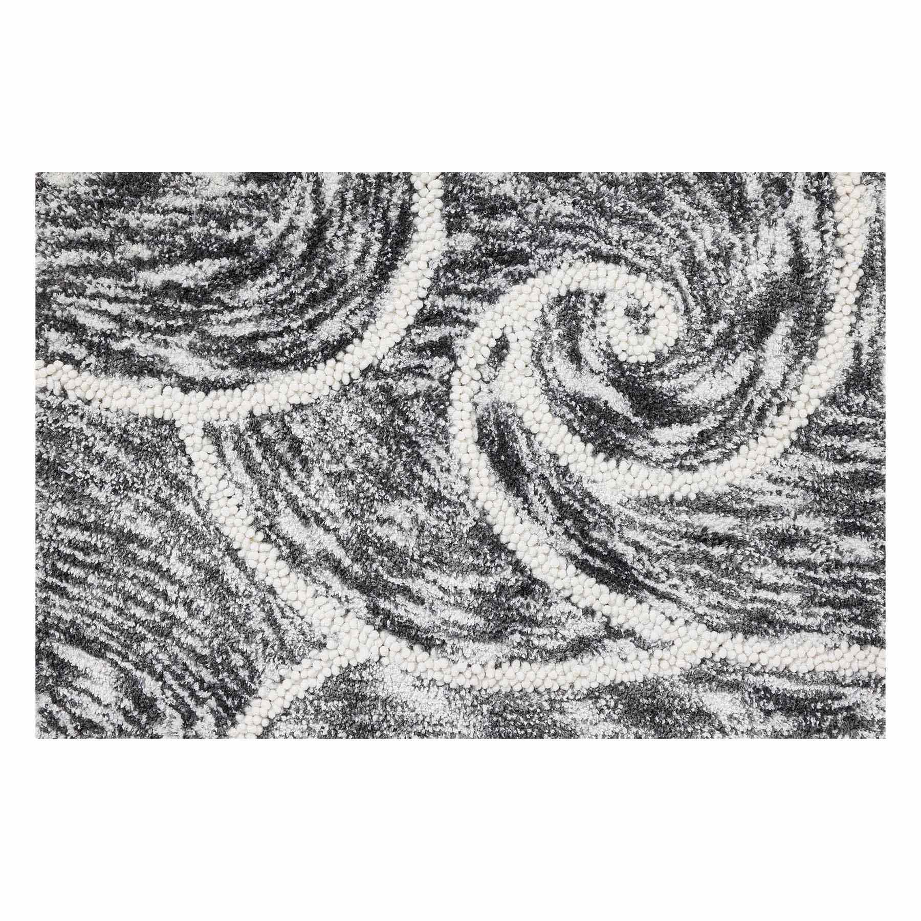 Camille Black Bath Rug, 20x30