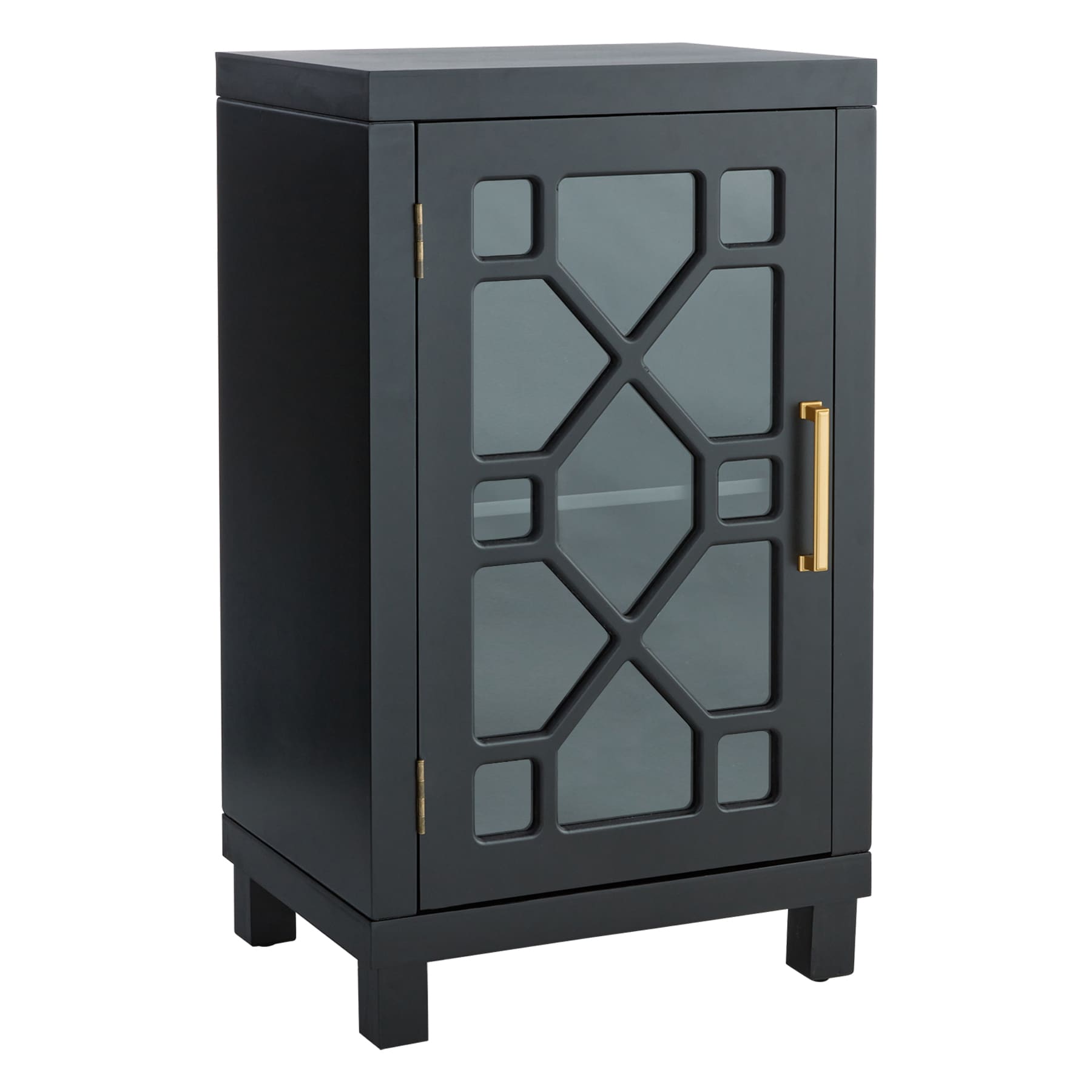 Providence Merrick 1-Door Cabinet, Black