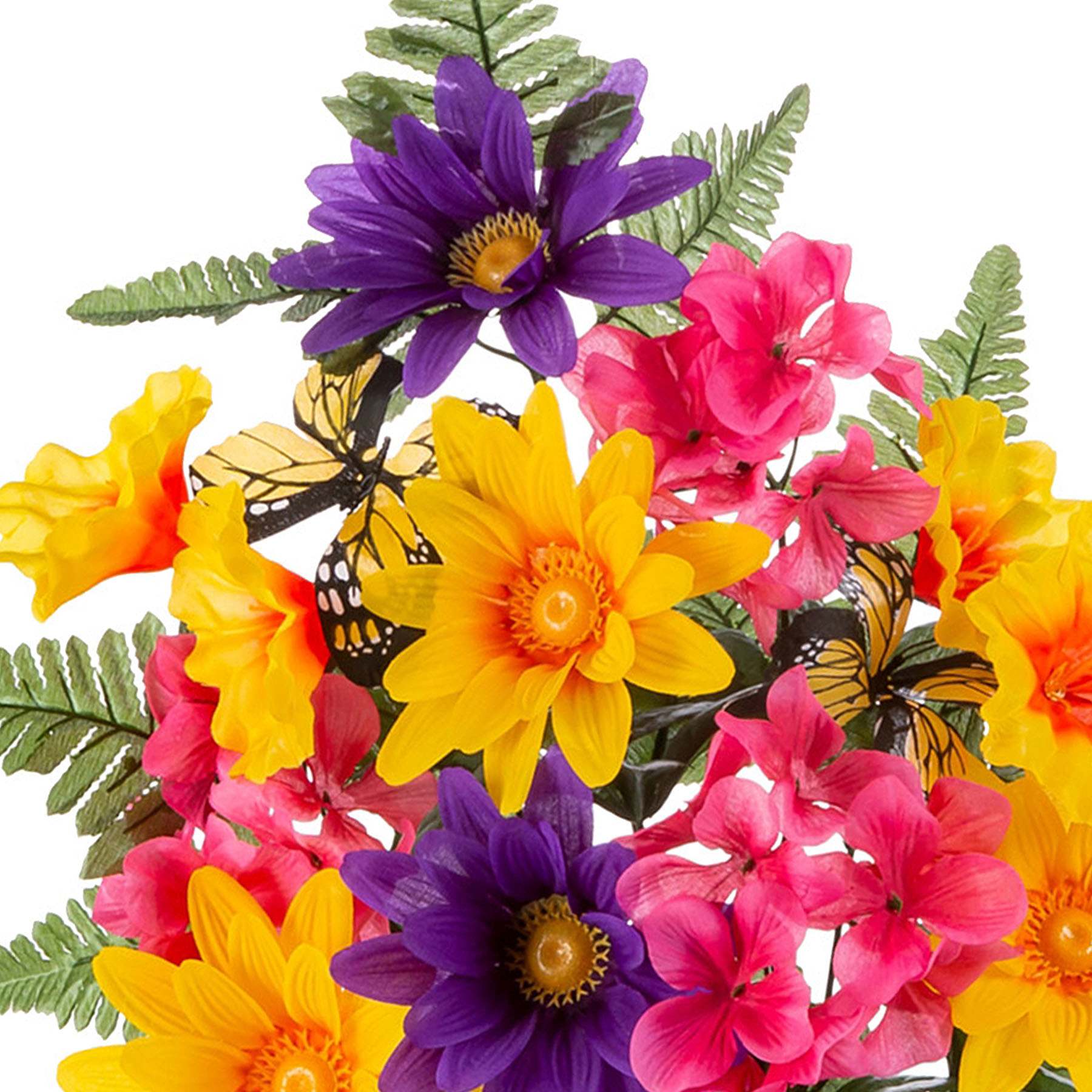 Patriotic Butterfly Floral Round Vase, 22"