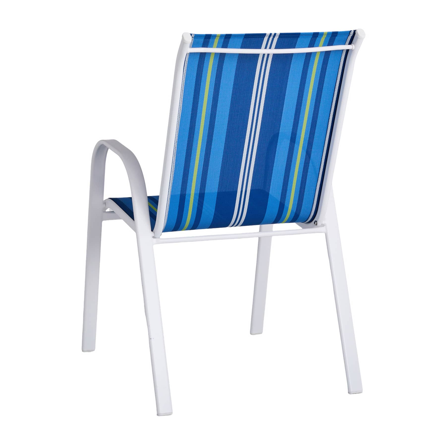 Stackable Sling Patio Chair, Ocean Stripe