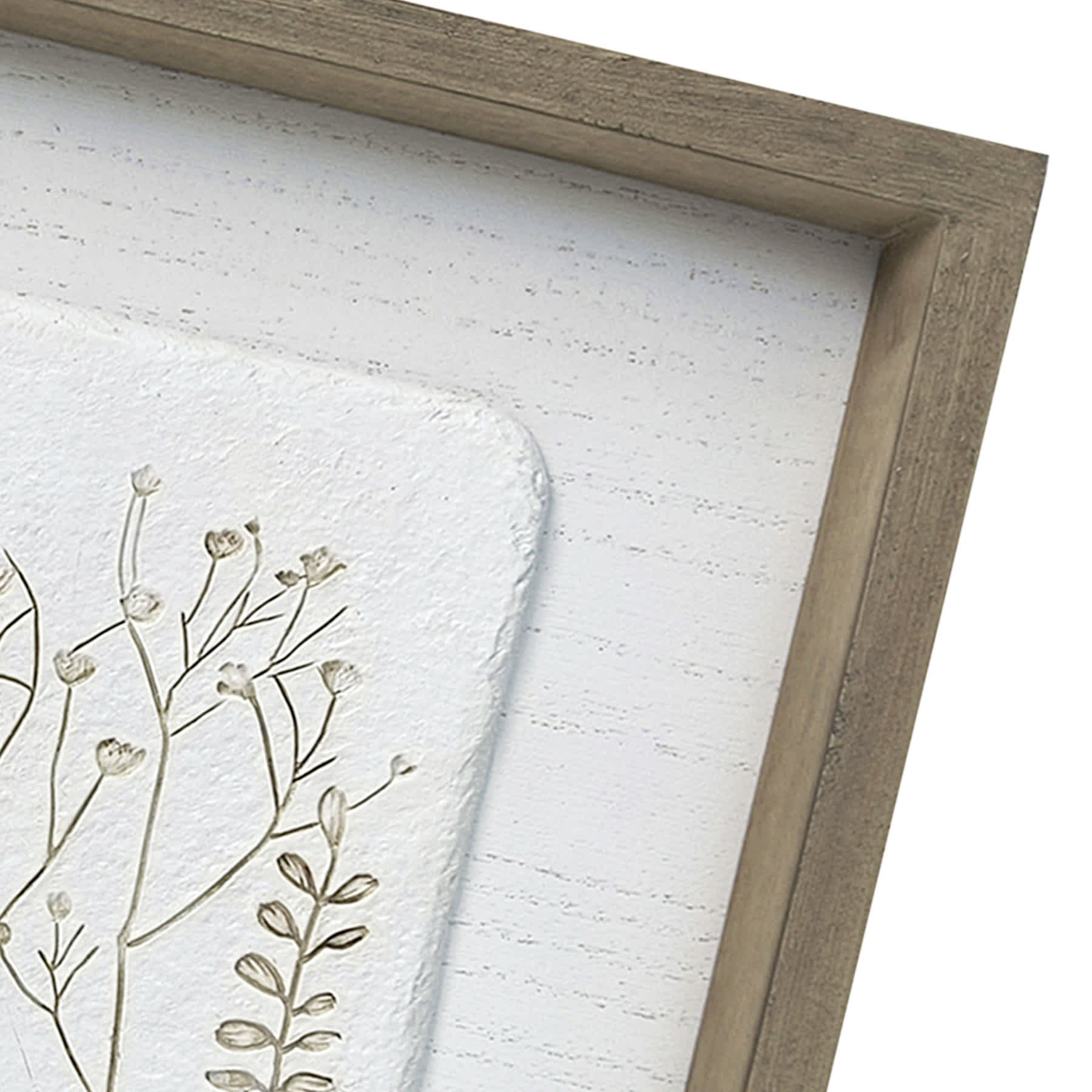 Honeybloom White Etched Flower Art, 10"