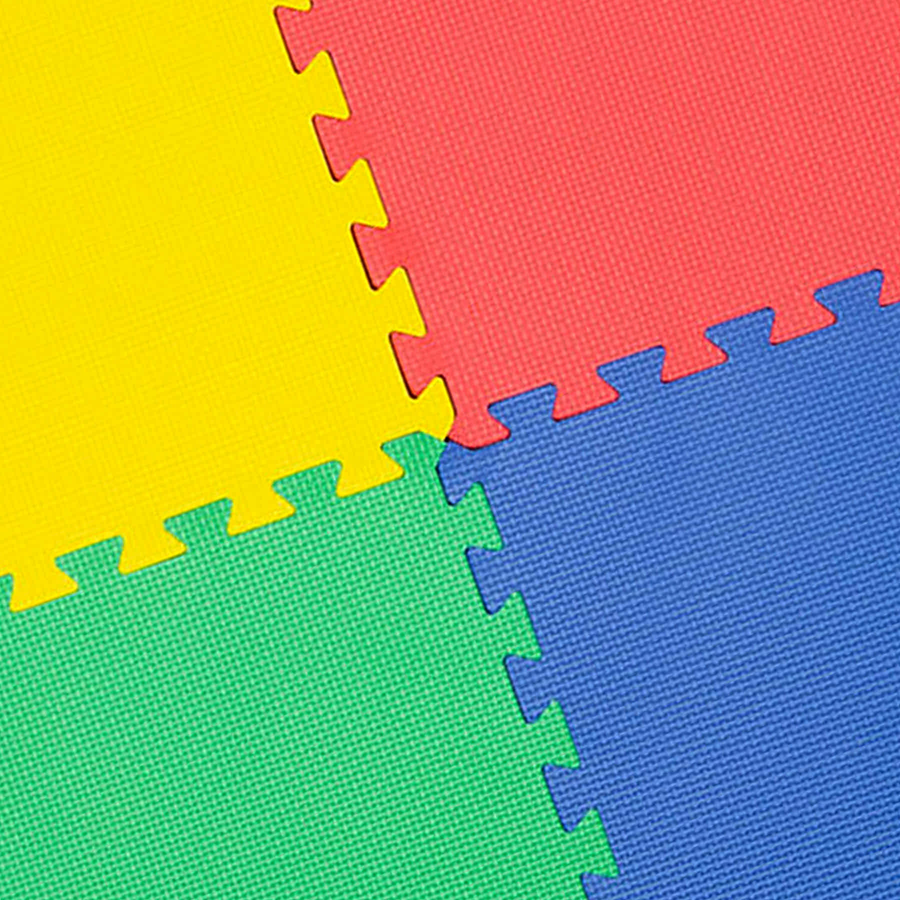 4-Pack Multicolor Rubber Play Tiles, 24"