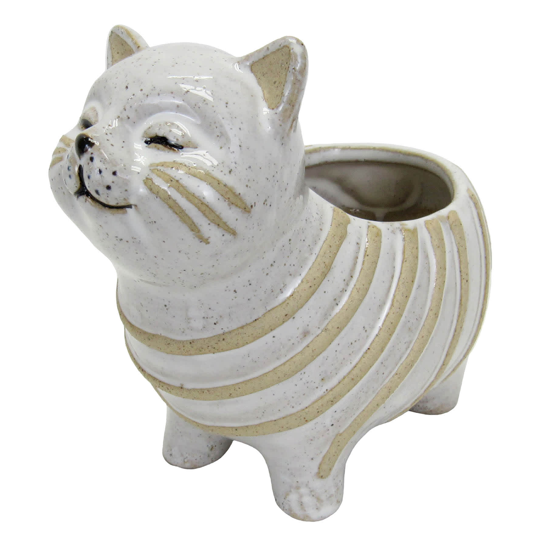 Indoor Cat Ceramic Pot, Extra Small