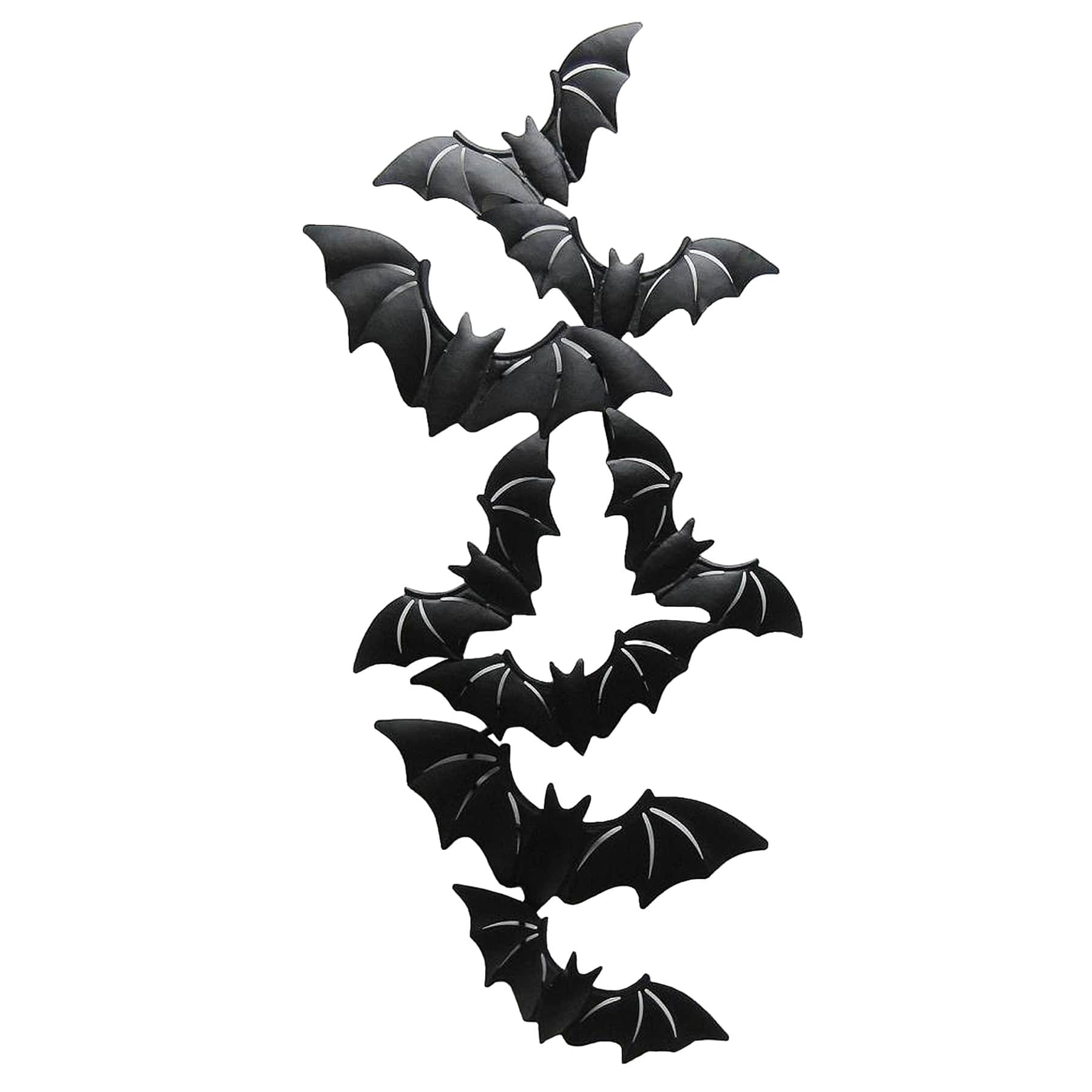 Halloween Bats Metal Wall Decor, 12x25