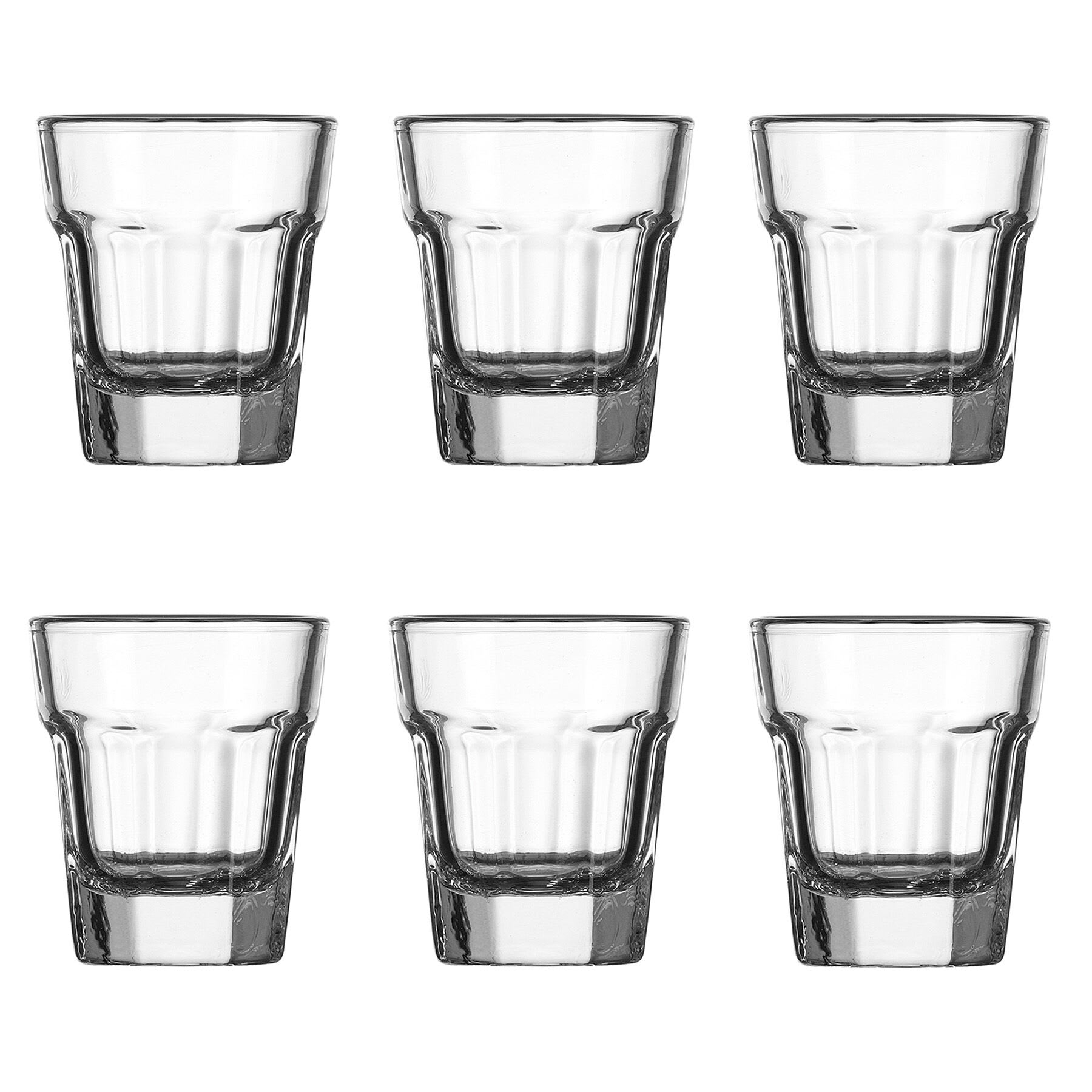 Set of 6 Panel Shot Glasses