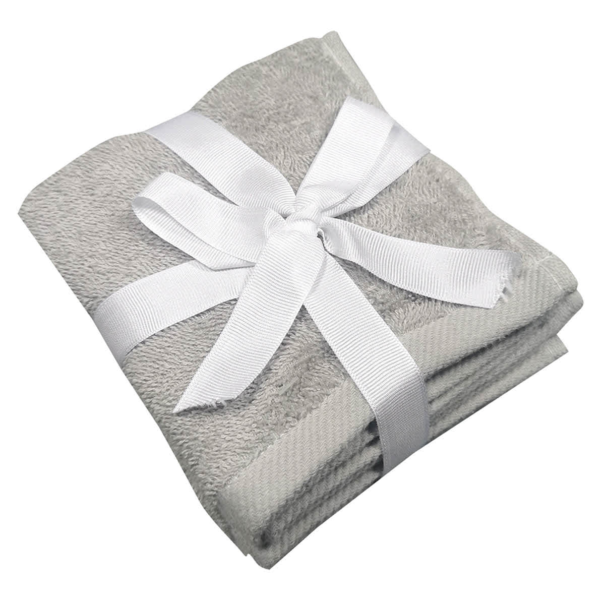 6-Pack Grey Cotton Washcloths, 12"