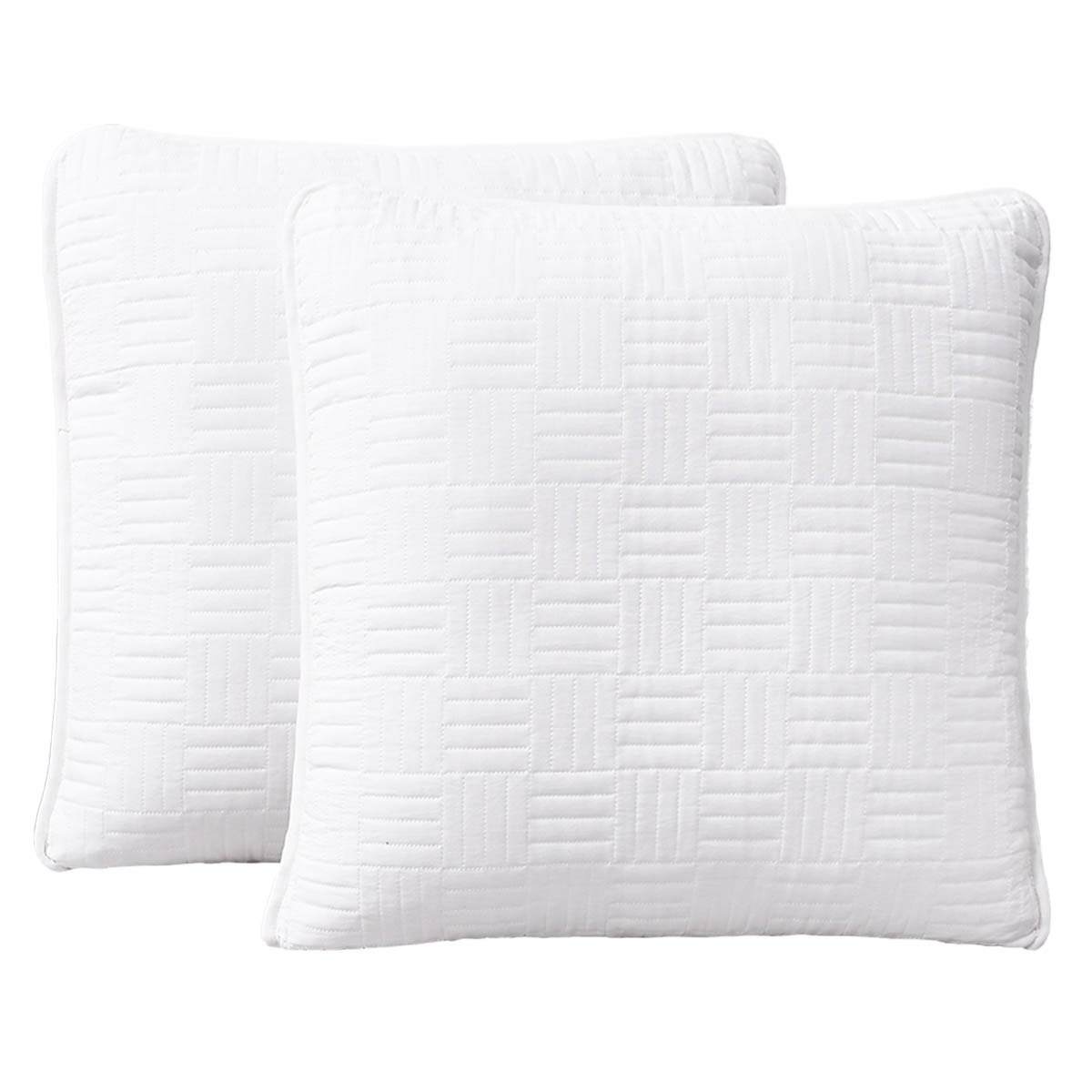 Crosby St. 2-Pack White Blue Washed Microfiber Pillows, 24"