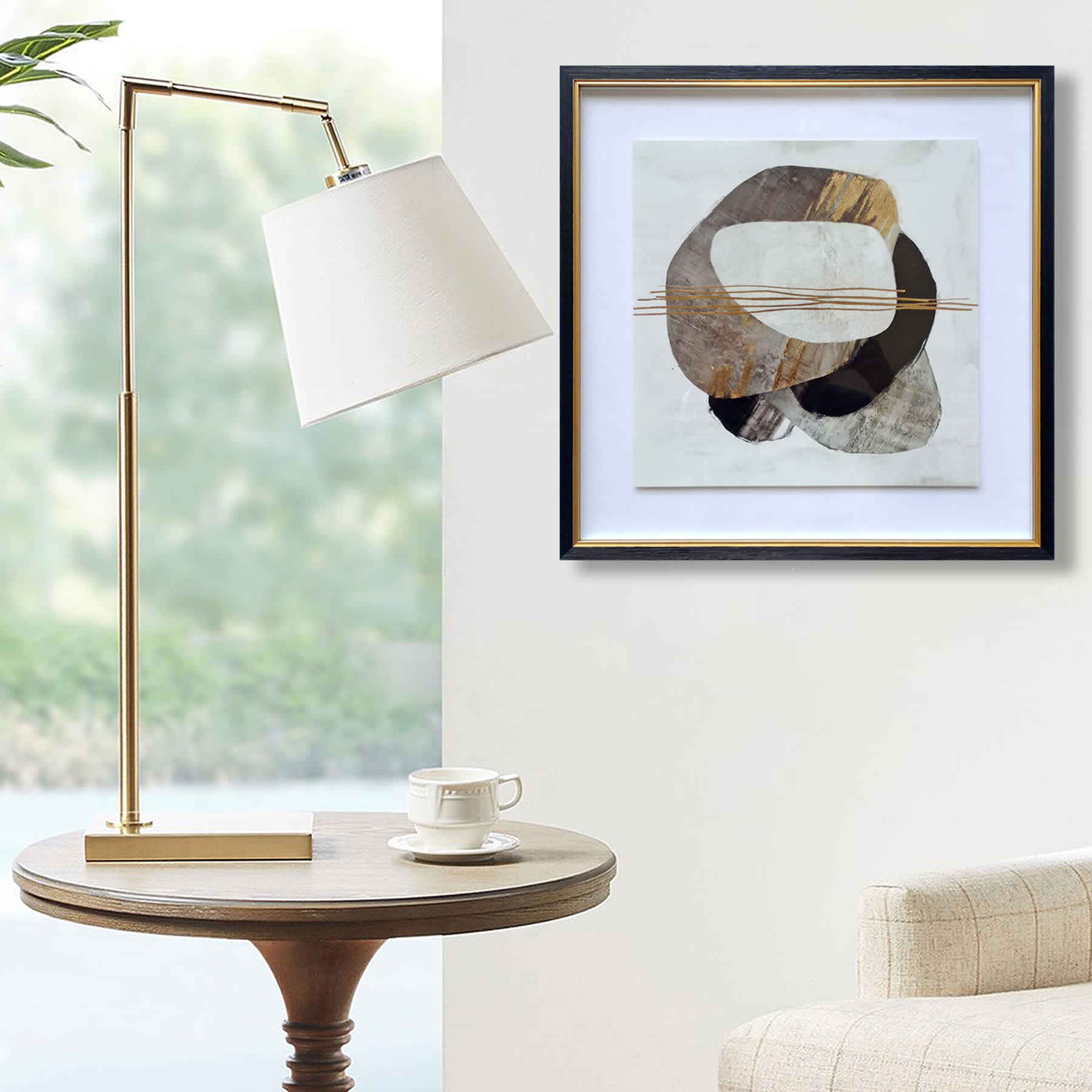Crosby St. Glass Framed Through Dimensions Foiled Wall Art, 17"